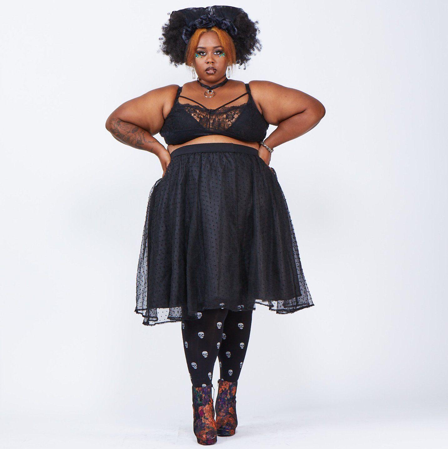 Pattern Tights - Sparkle Skulls