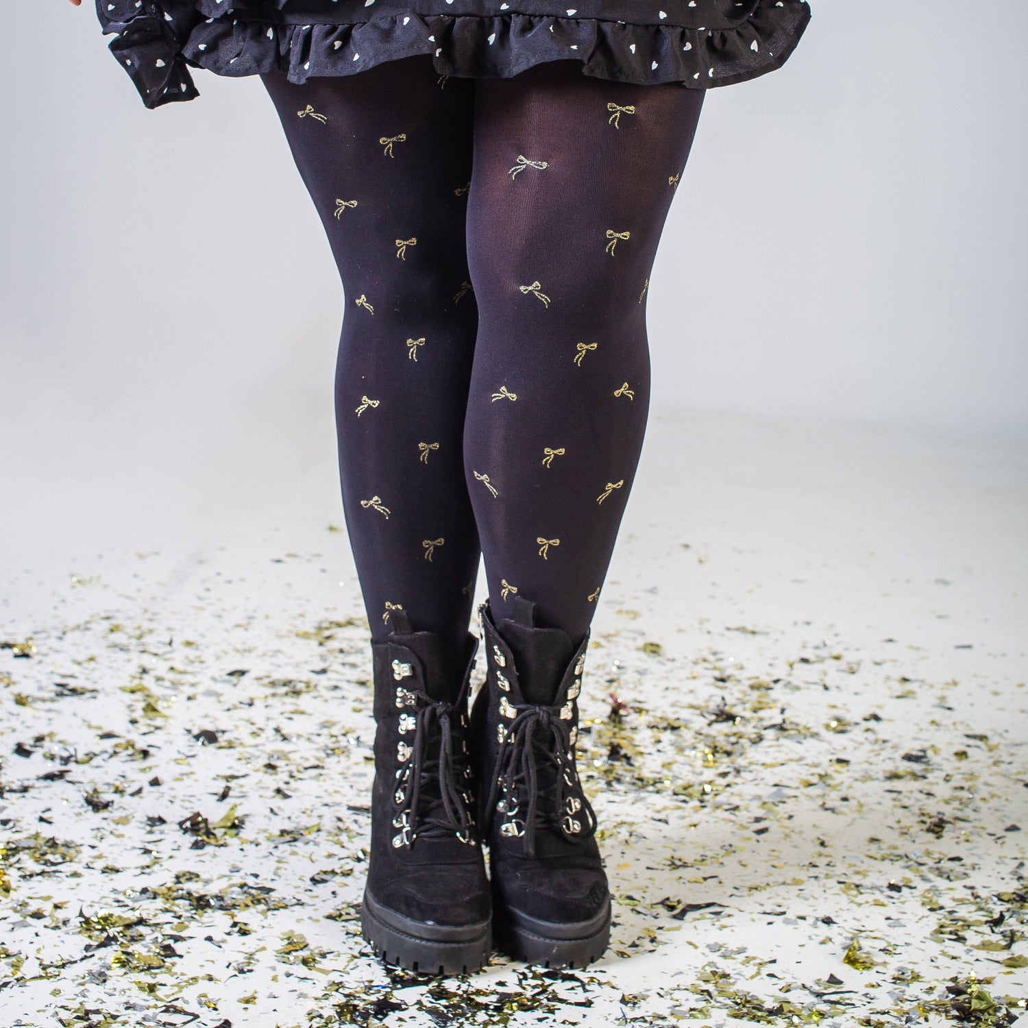 Pattern Tights - Tie Me Up