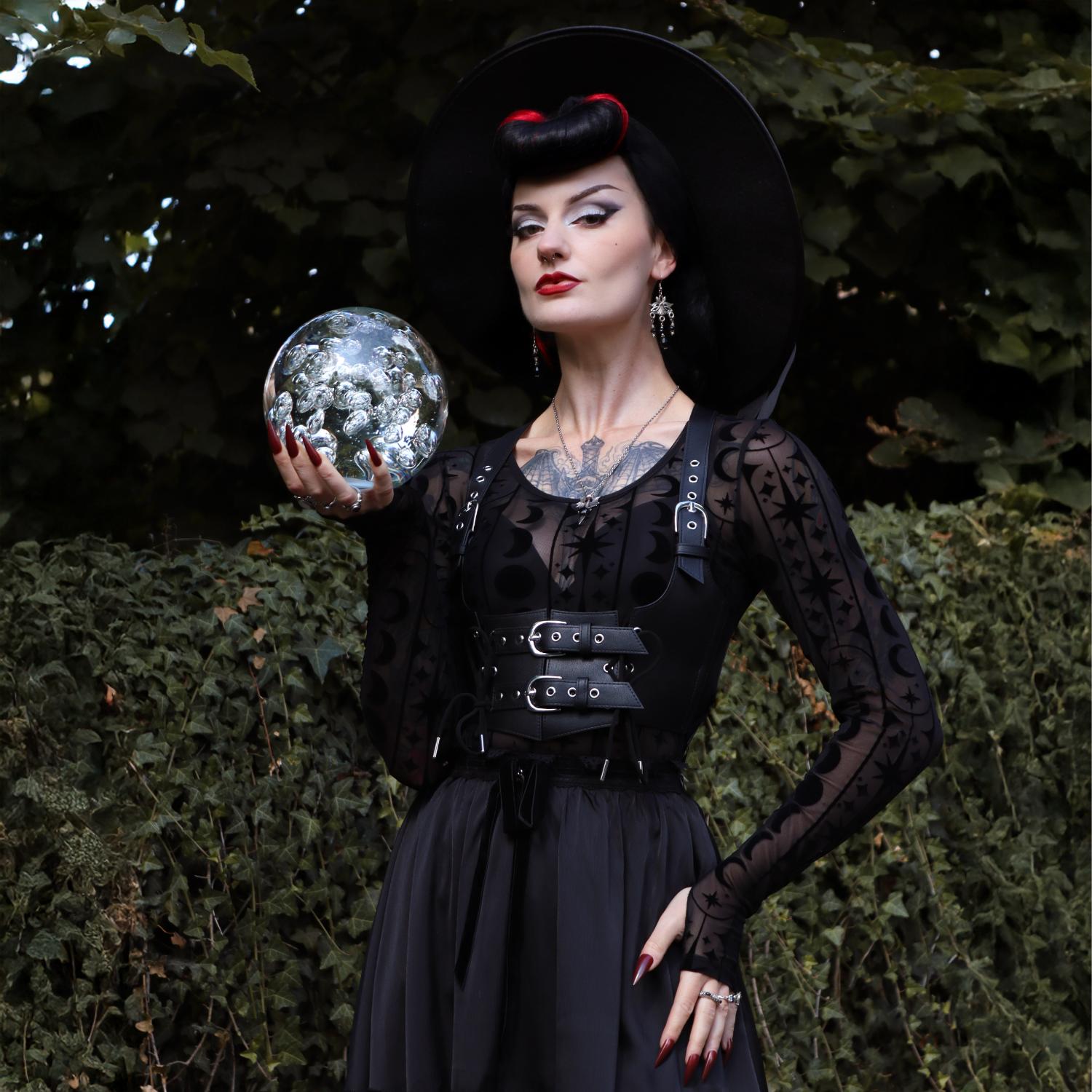 Lace Underbust Harness - Black