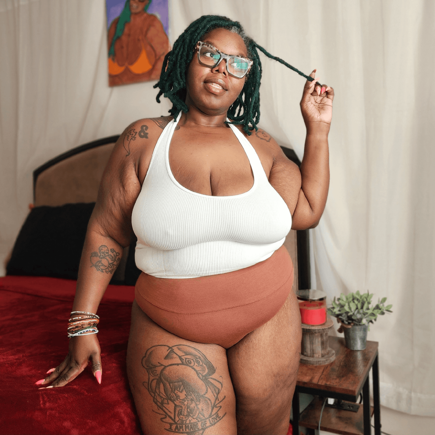 Organic Cotton Cheeky High Leg Panties - Root Beer