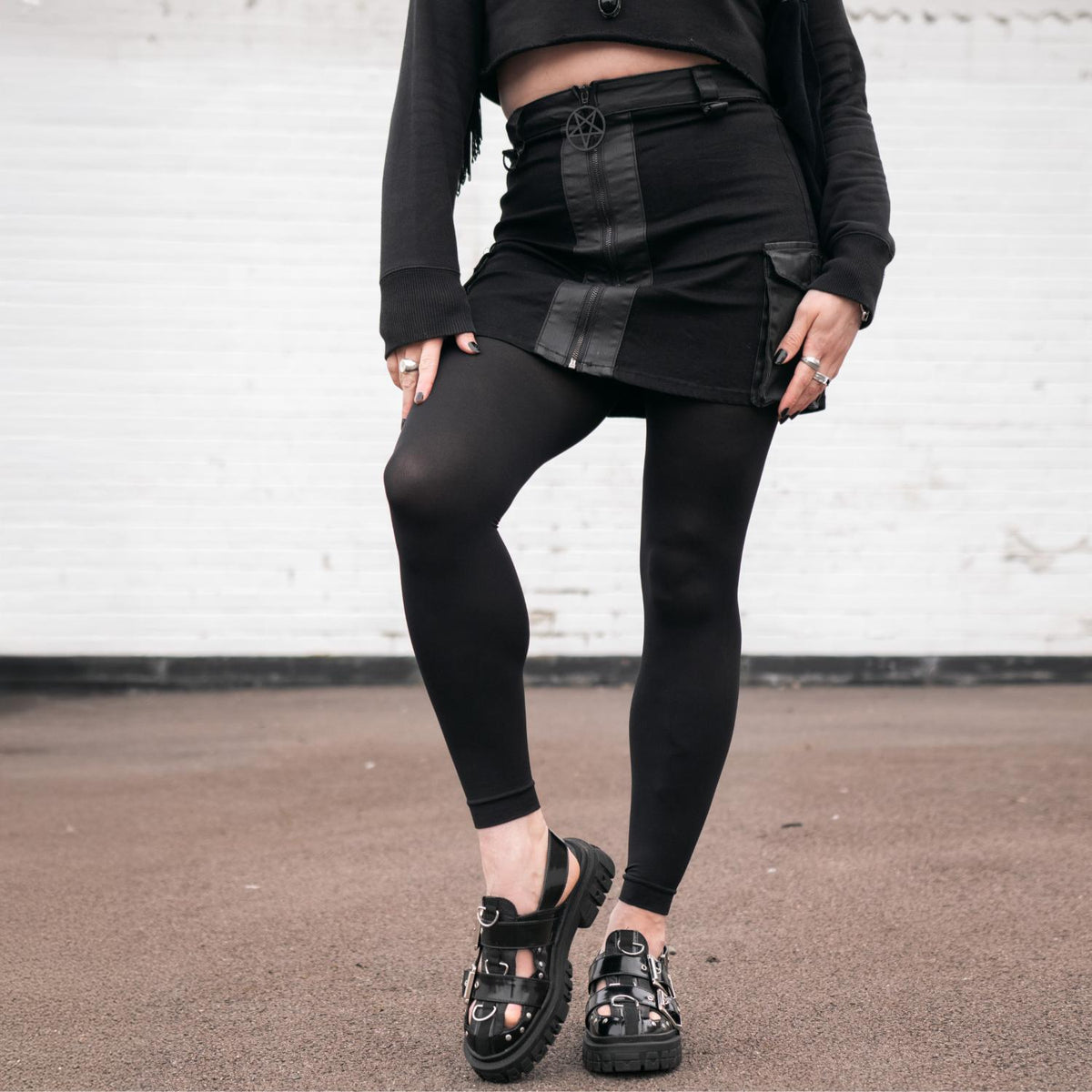 Stay Cool Footless 80 Denier Tights - Black
