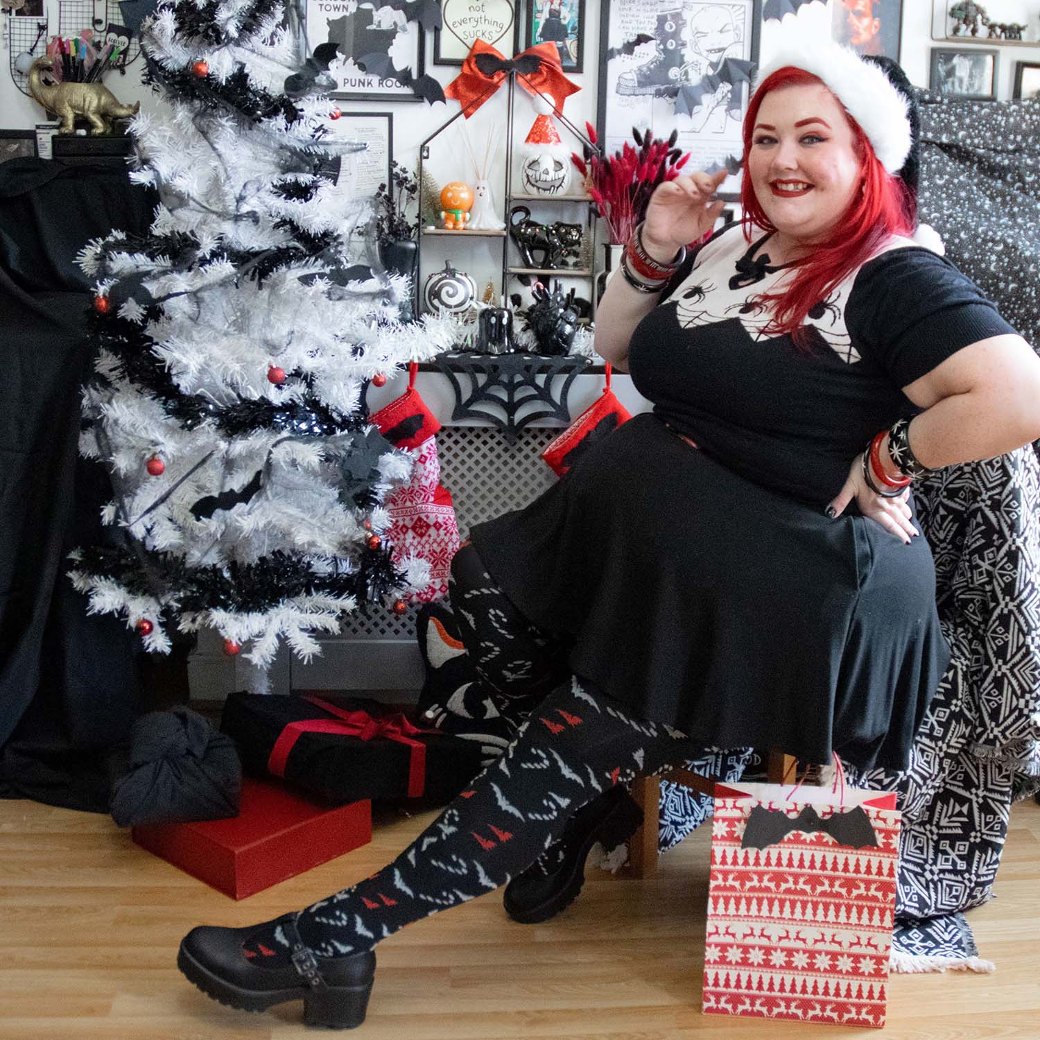 Pattern Tights - Bad Santa