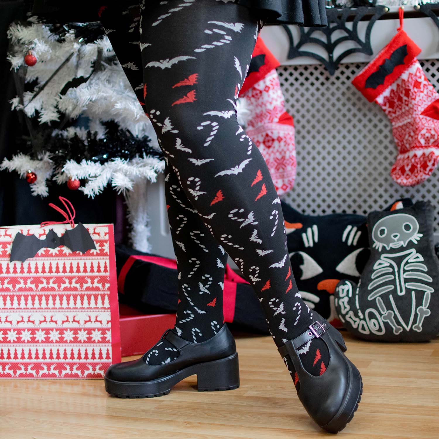 Pattern Tights - Bad Santa