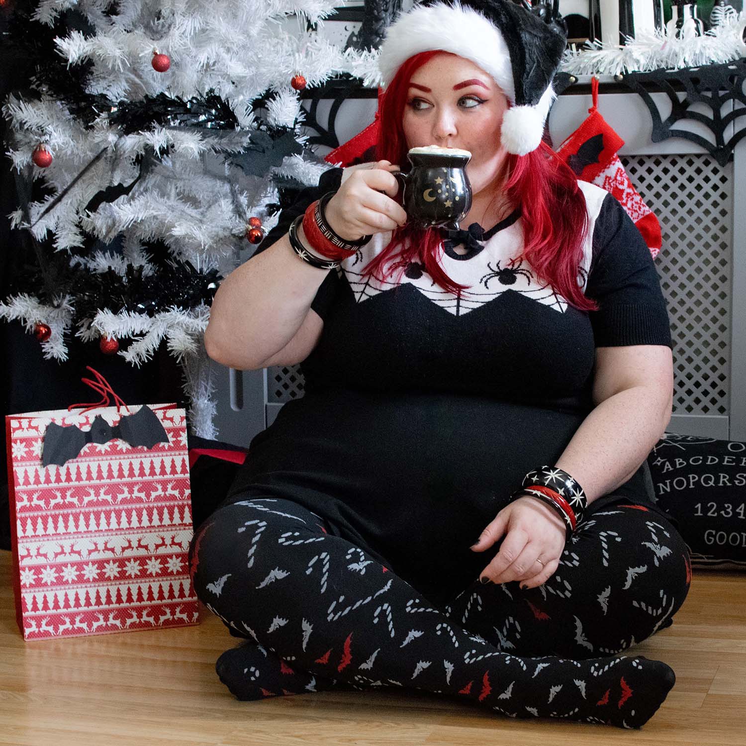 Pattern Tights - Bad Santa