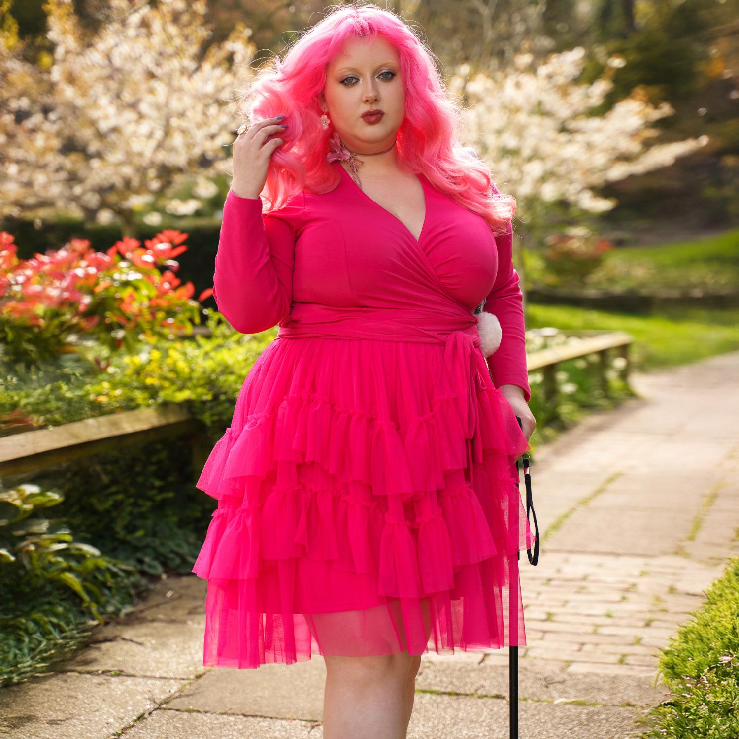 Mesh Skirt - Pomegranate