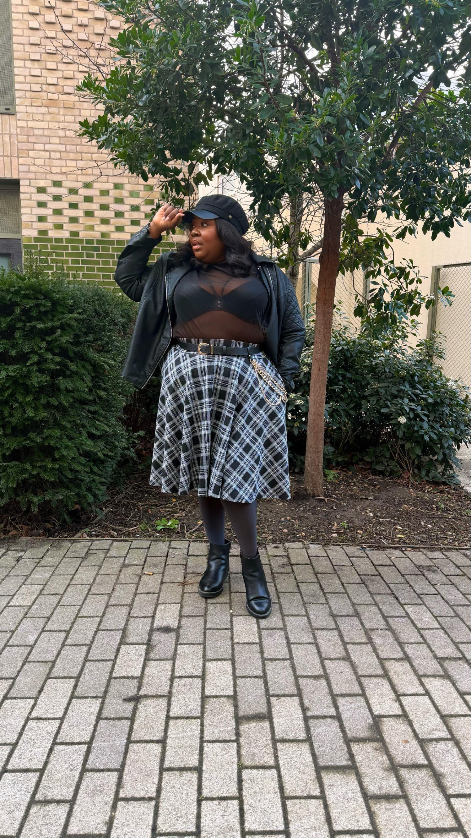 Plaid Flare Skirt - Cairn