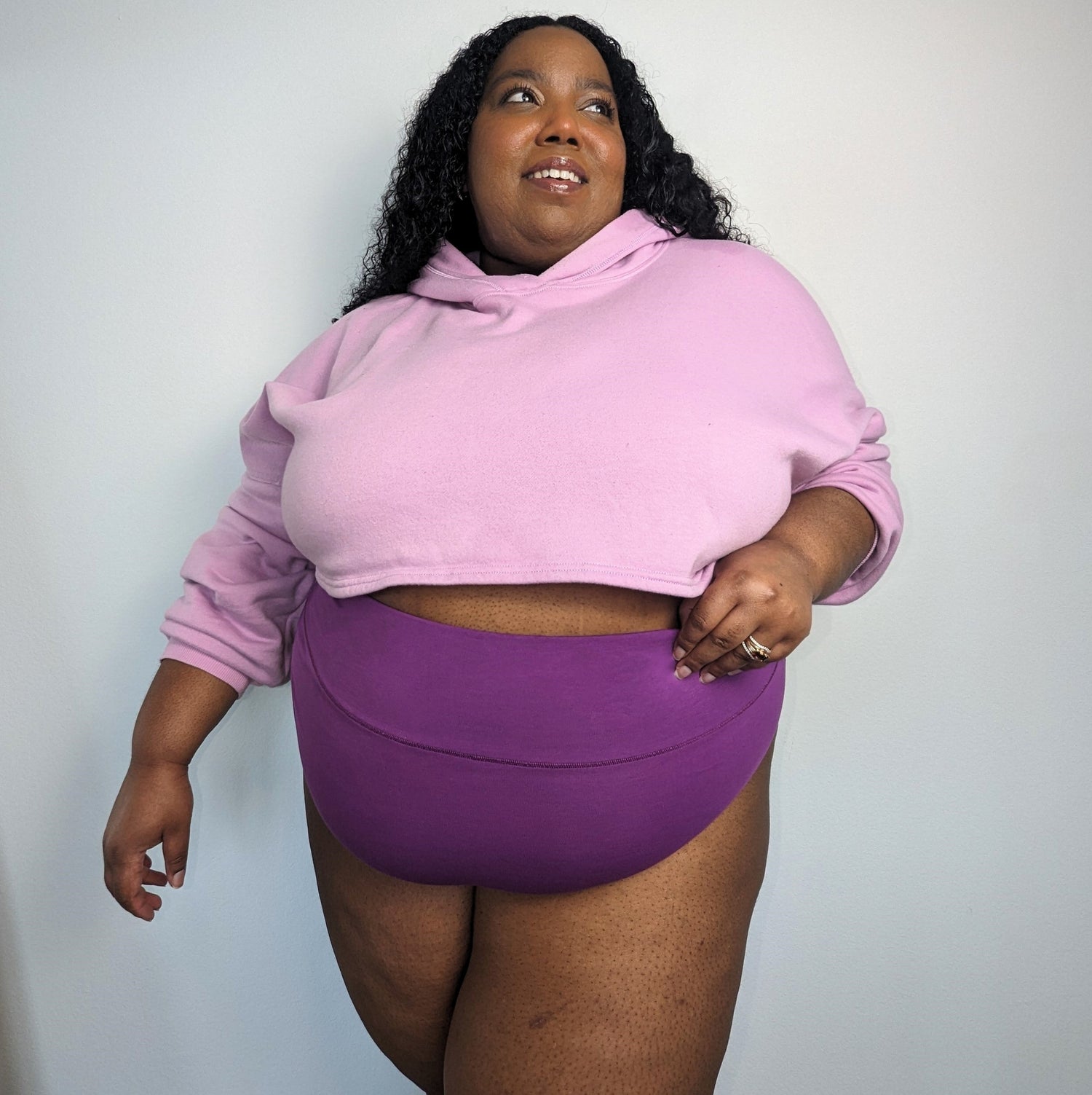 Organic Cotton Super High Leg Panties - Grape Escape