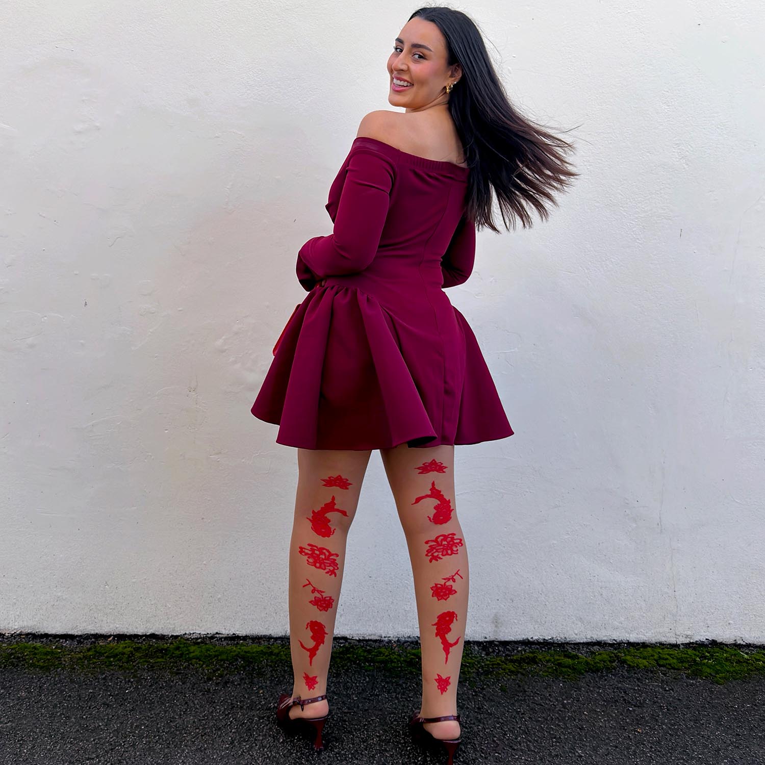 Paper Cut Tights - Caramel Latte