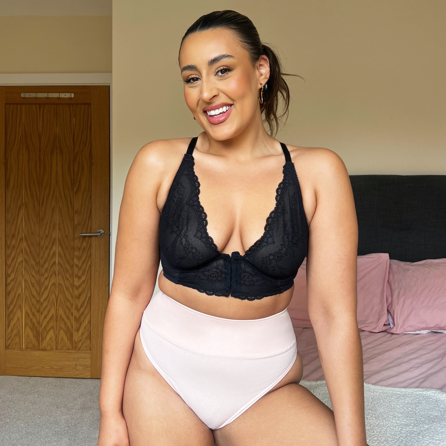 Organic Cotton Super High Leg Panties - Ballet Pink