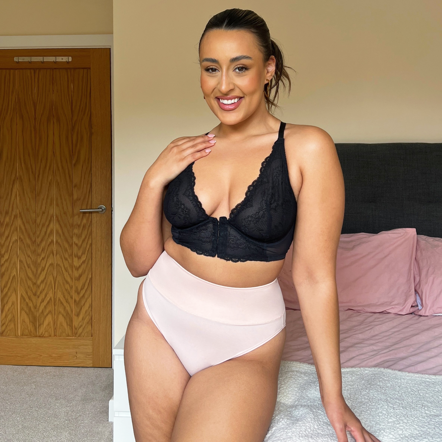 Organic Cotton Super High Leg Panties - Ballet Pink