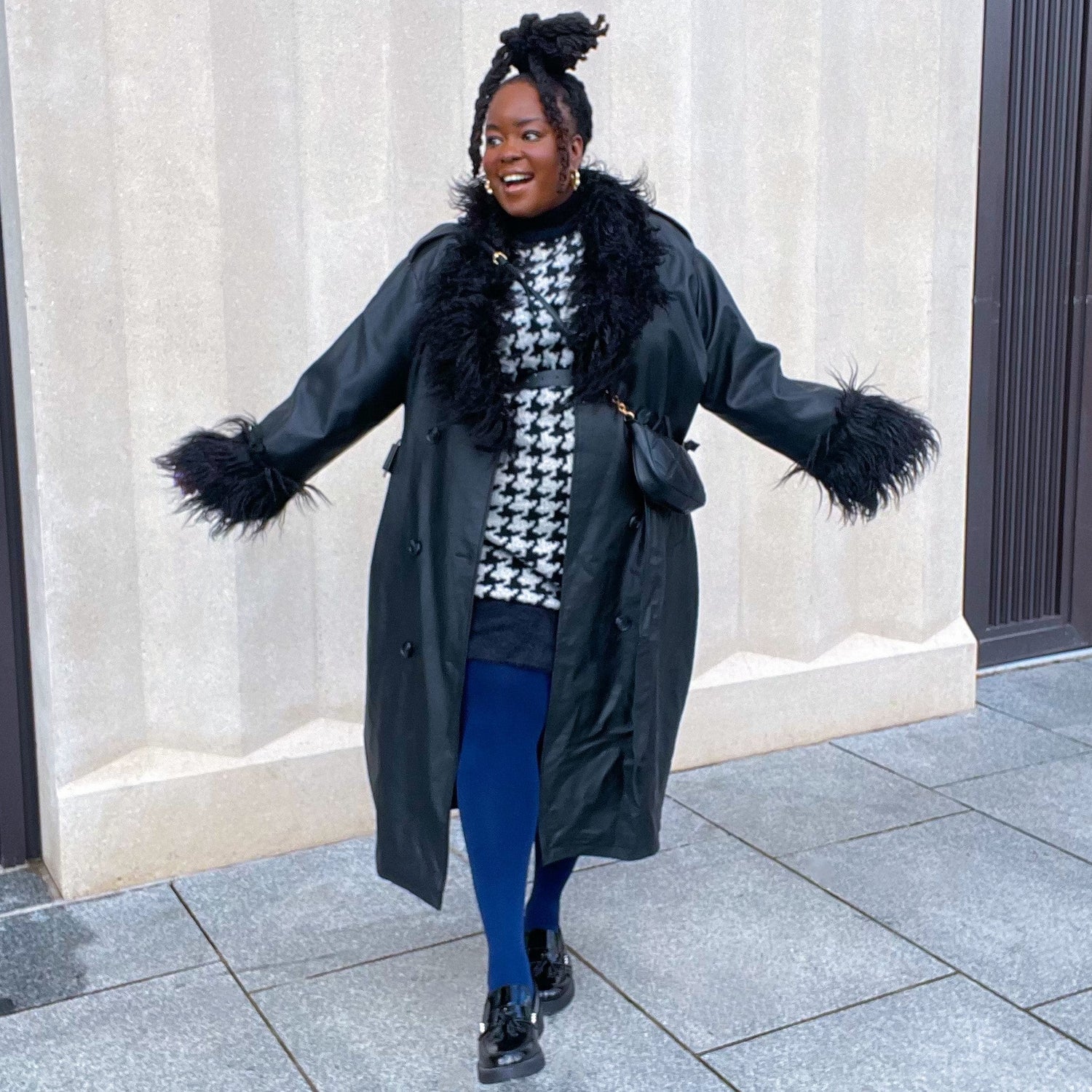 Huggy Light Compression Tights - Navy