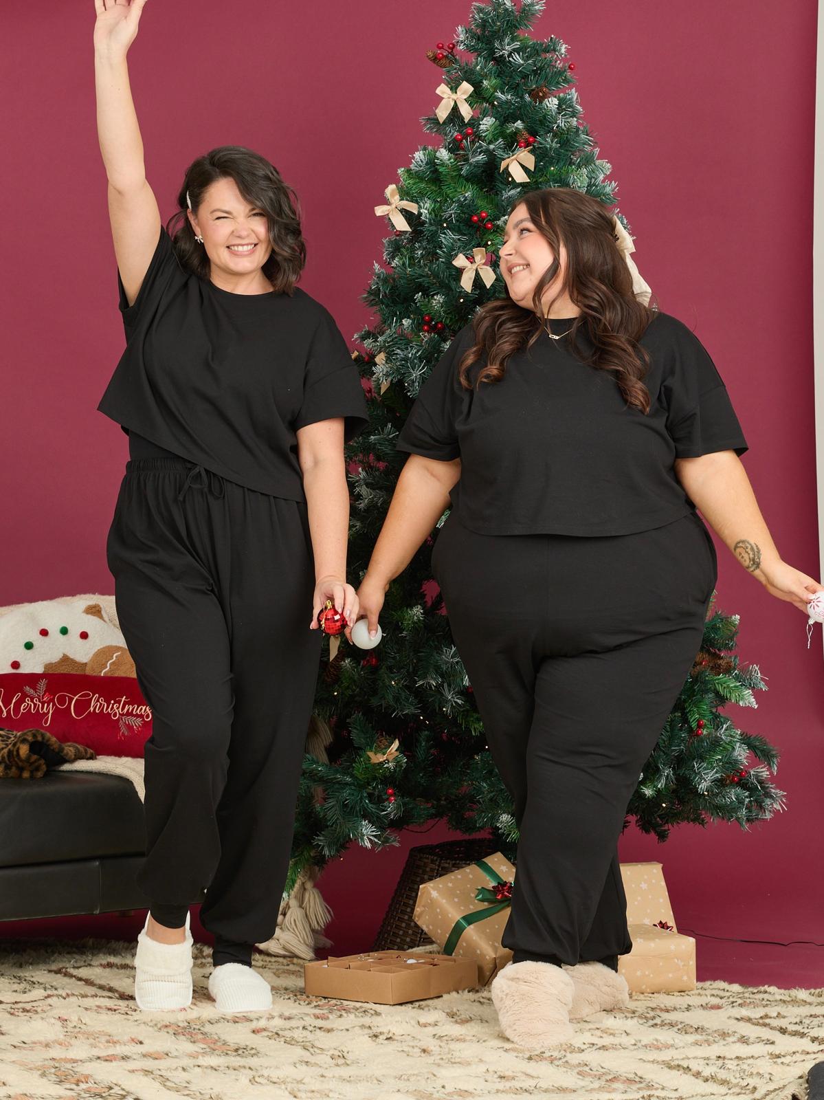 Organic Cotton PJs - Plain Black