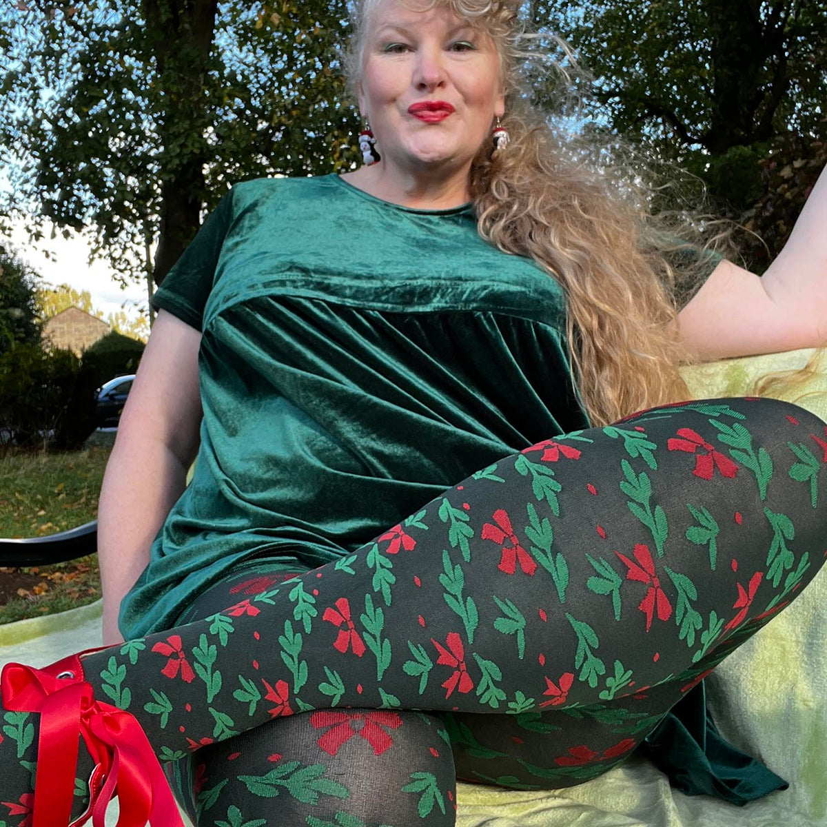 Holly Dolly Tights - Crocodile