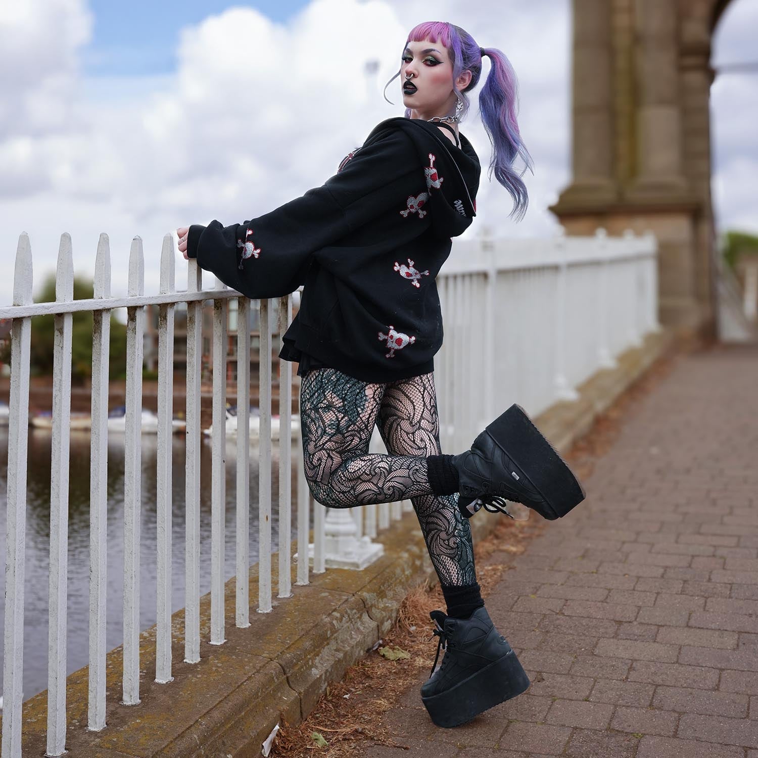 Thighs The Limit Fishnets - Timewarp - Black