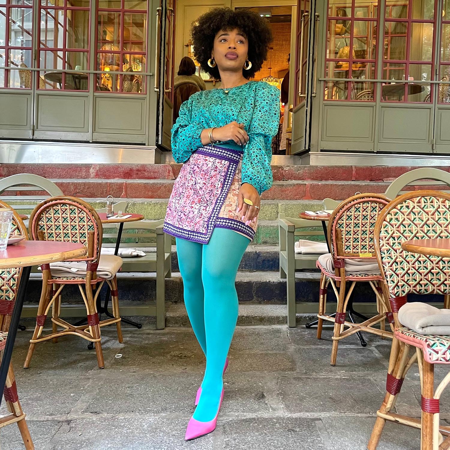 80 Denier Tights in Mosaic – Snag Canada