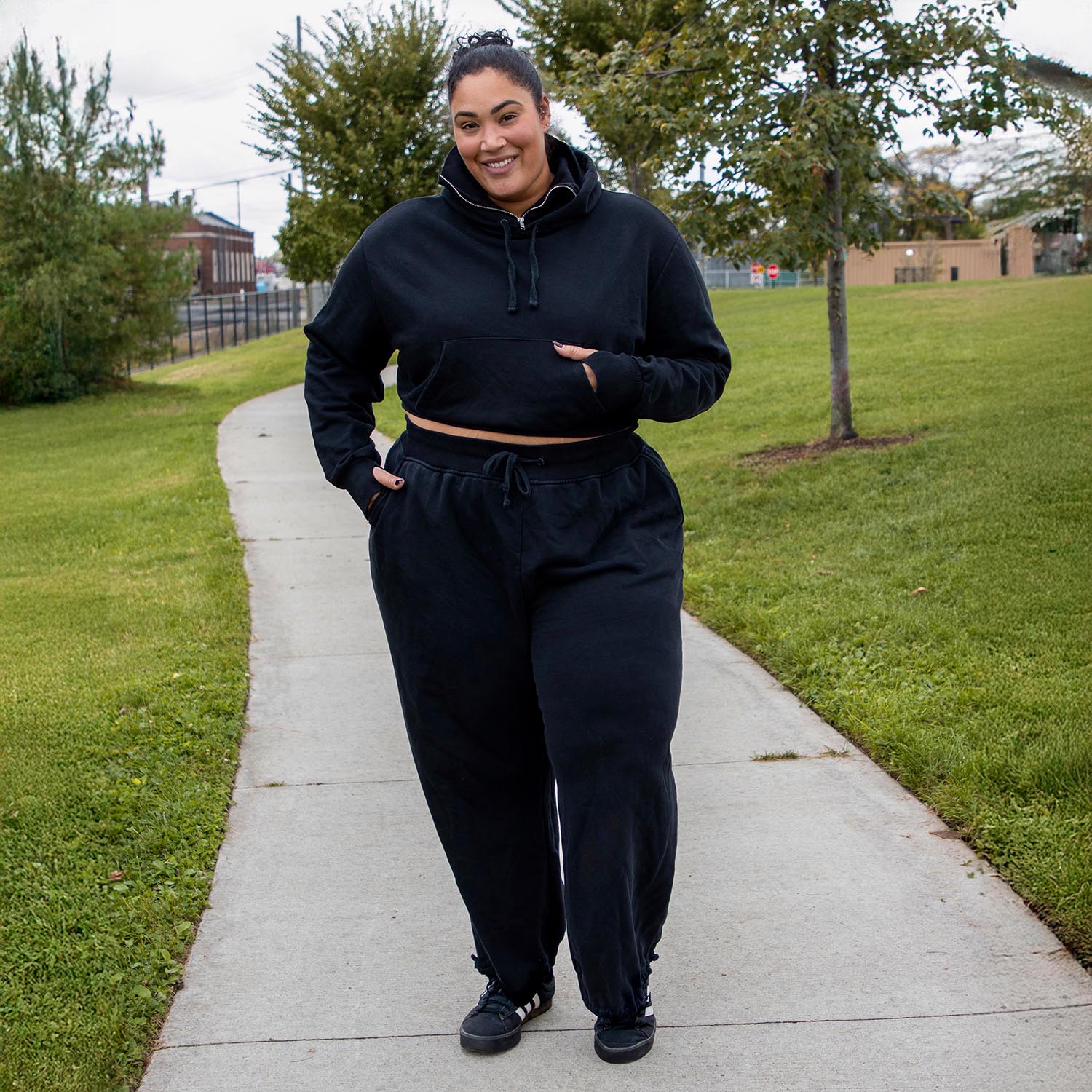 Cropped Bow Back Hoodie - Black - Tights & Clothes In Sizes 1-34