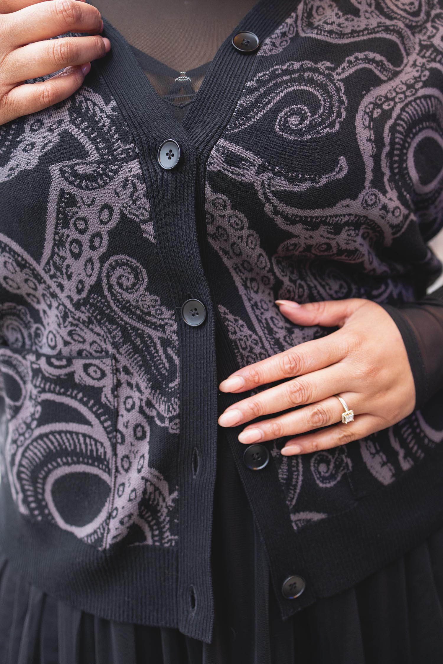 Cotton Rich Cardigan - Kraken's Embrace