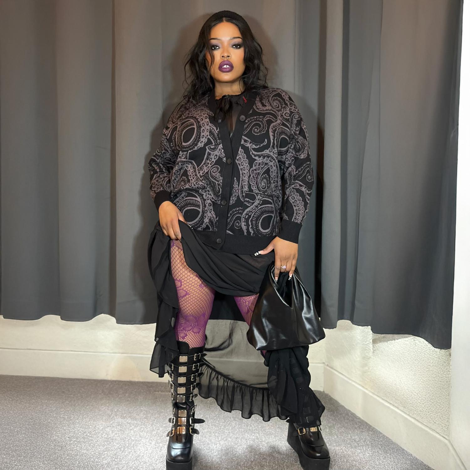 Cotton Rich Cardigan - Kraken's Embrace