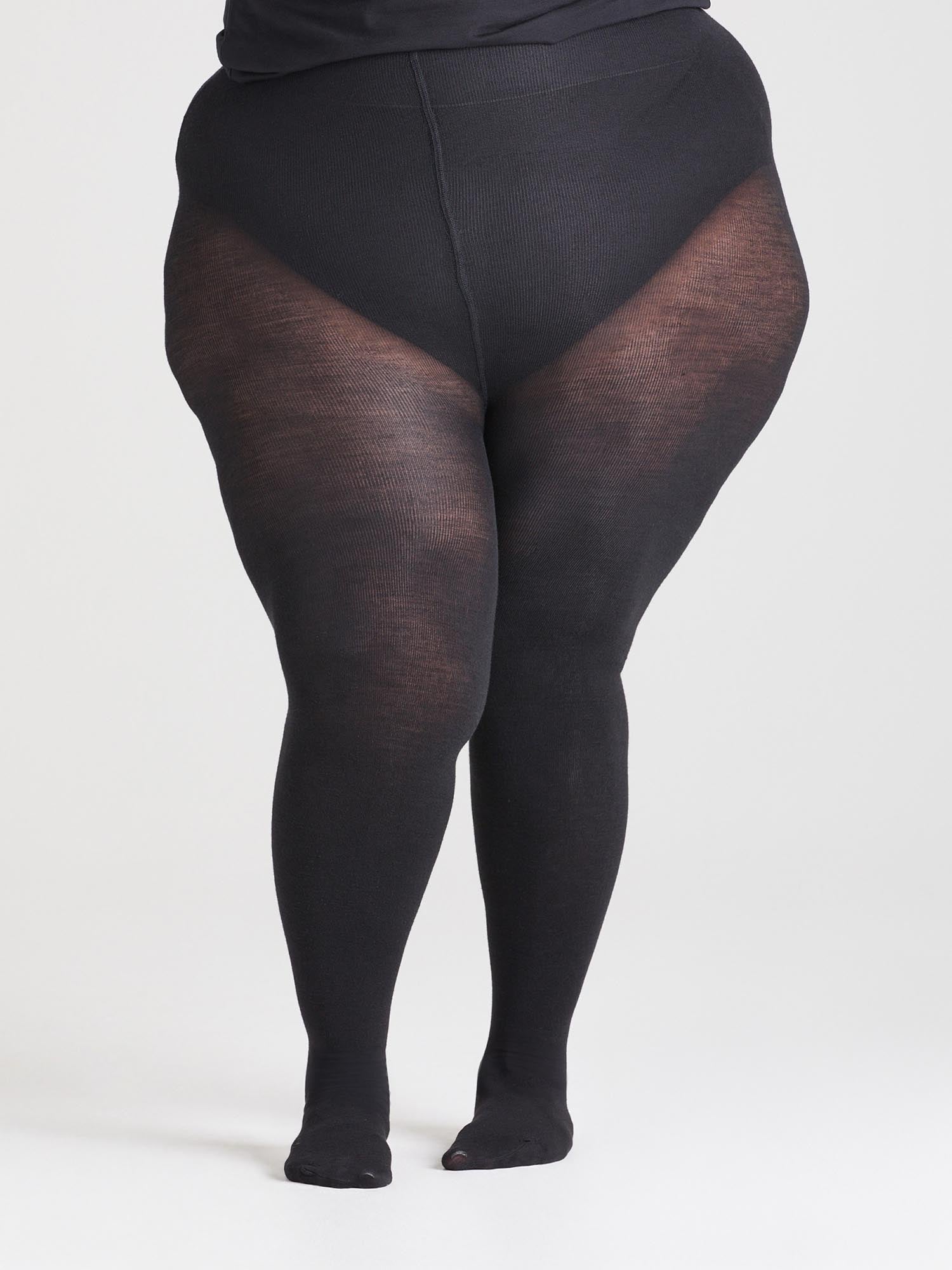 Merino Wool Tights - Black