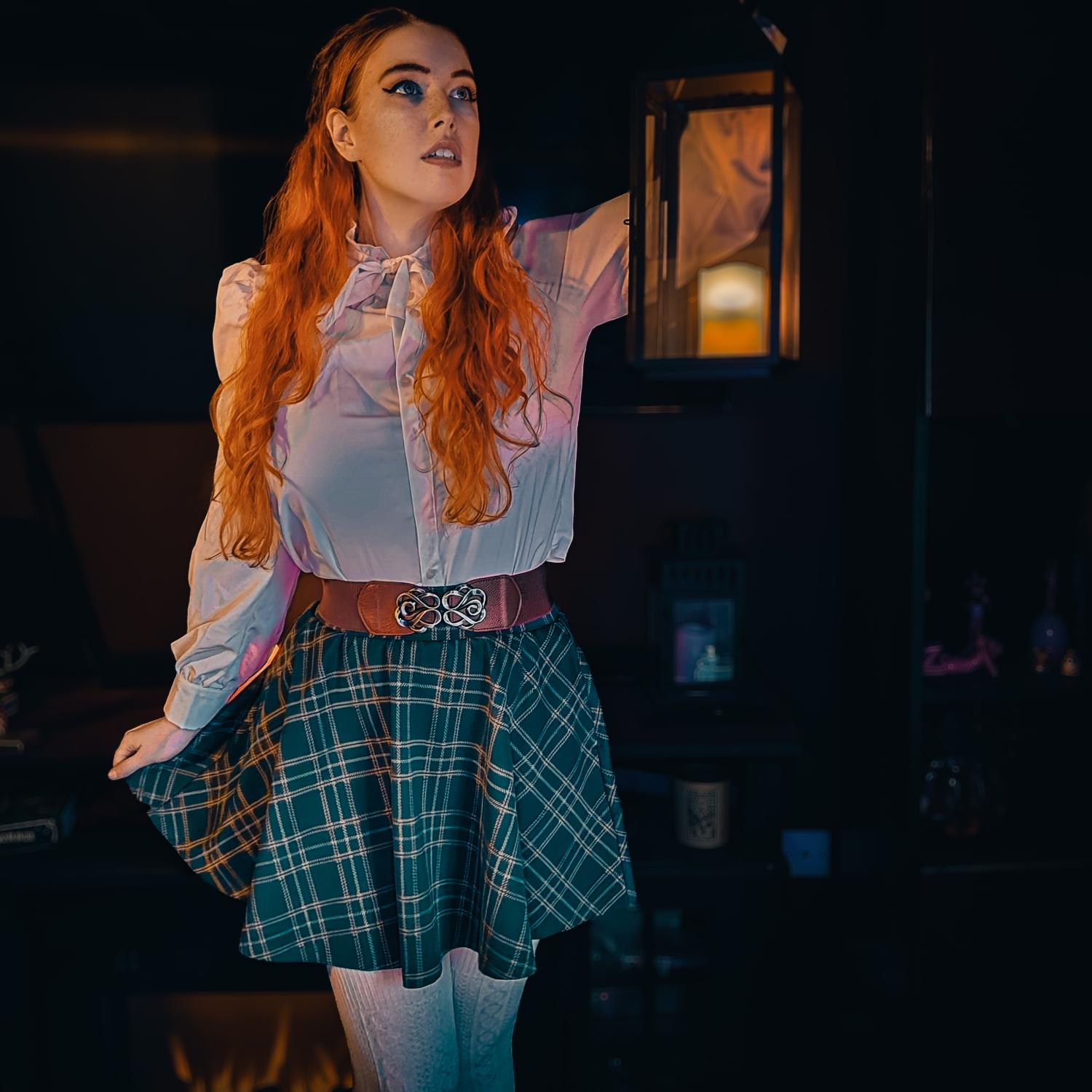 Plaid Mini-Flare Skirt - Glenfern