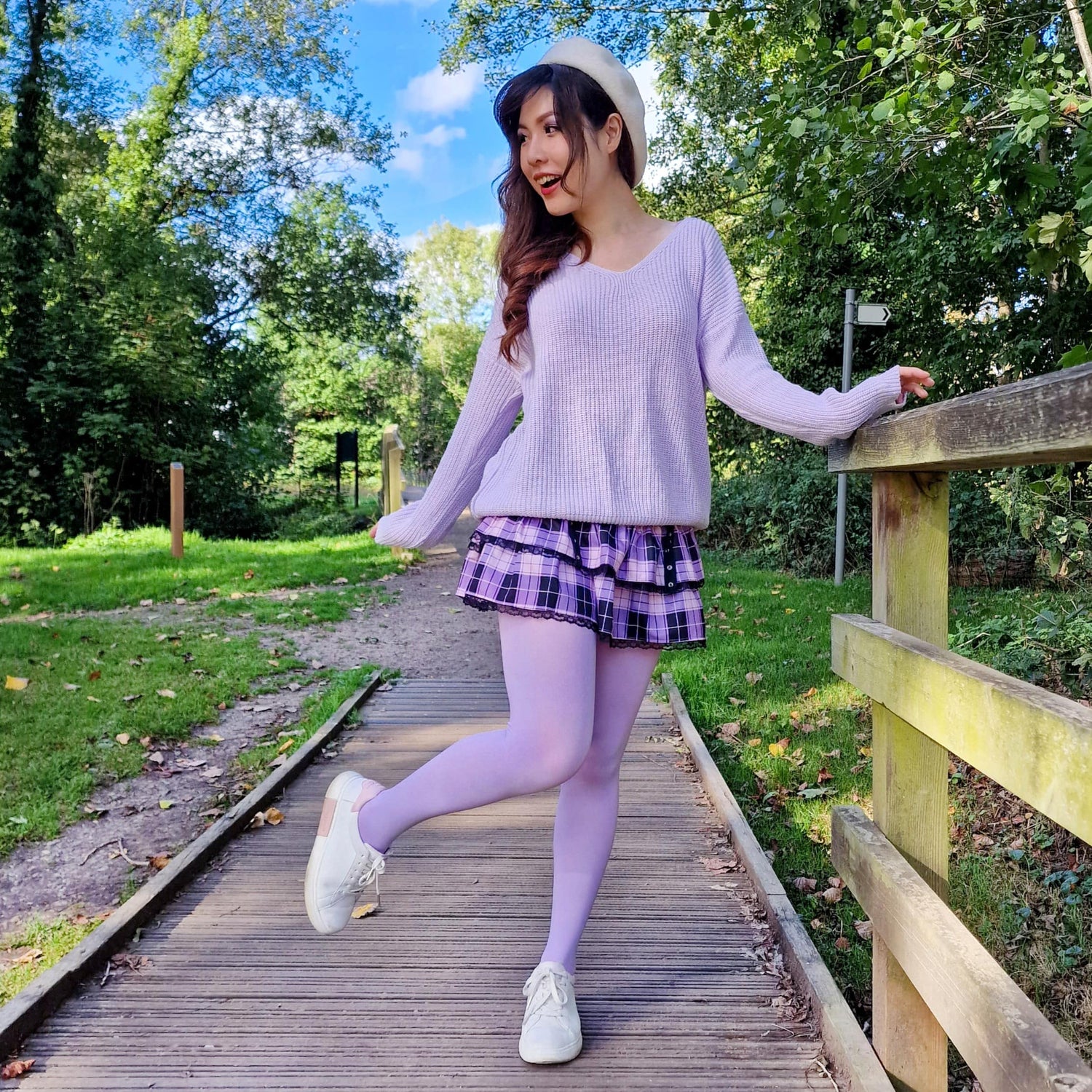 Super Opaque 120 Den Tights - Wisteria