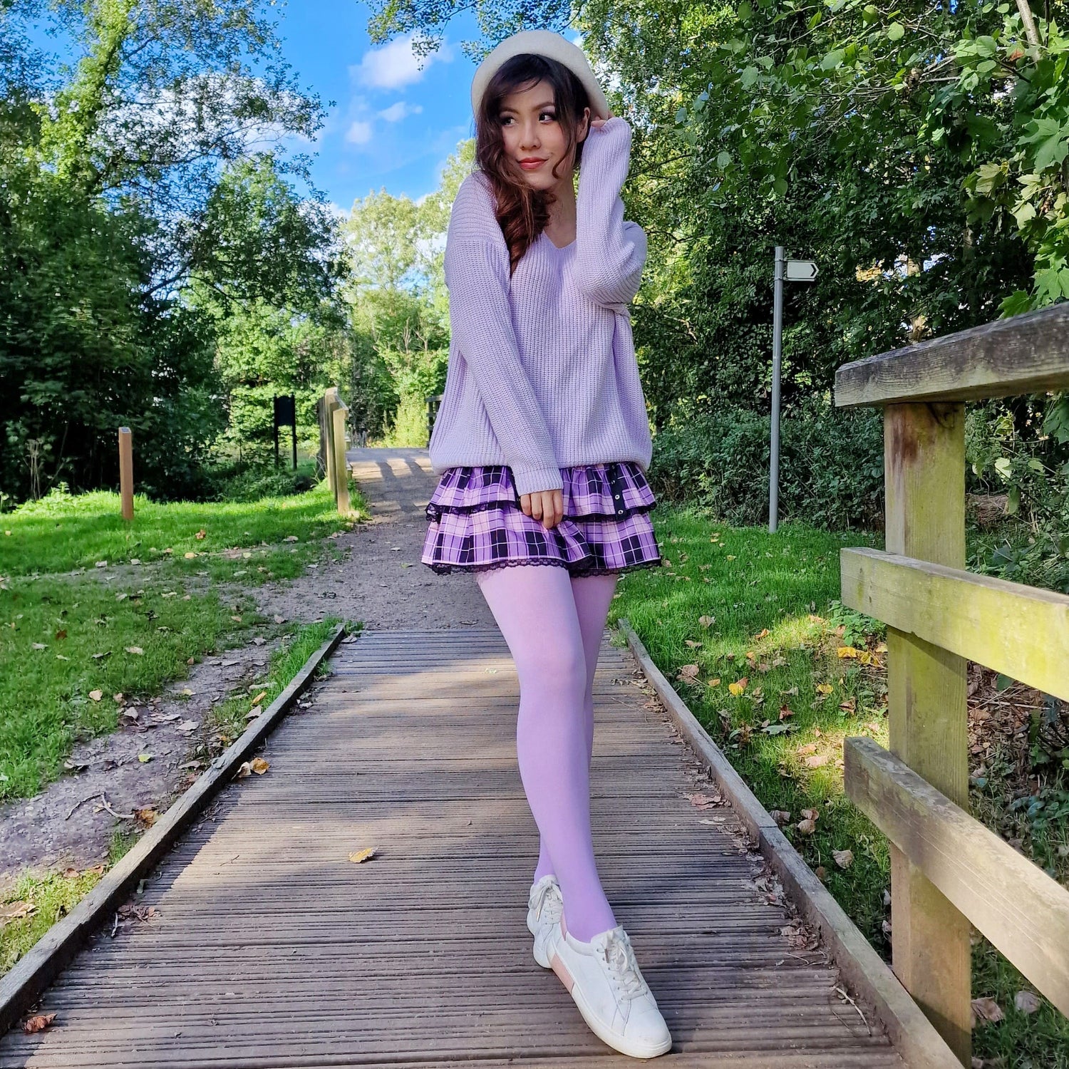 Super Opaque 120 Den Tights - Wisteria