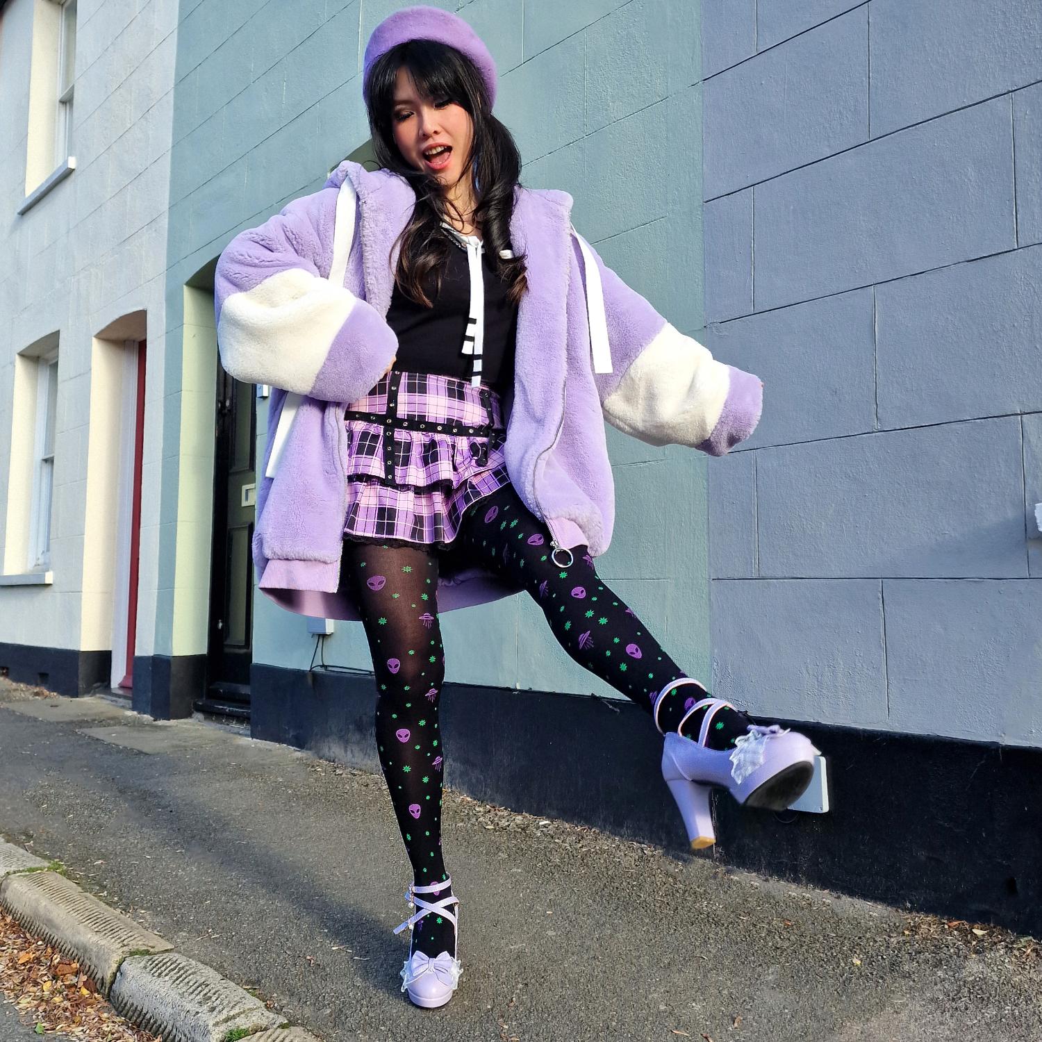 80 Denier Opaque Tights - Aliens