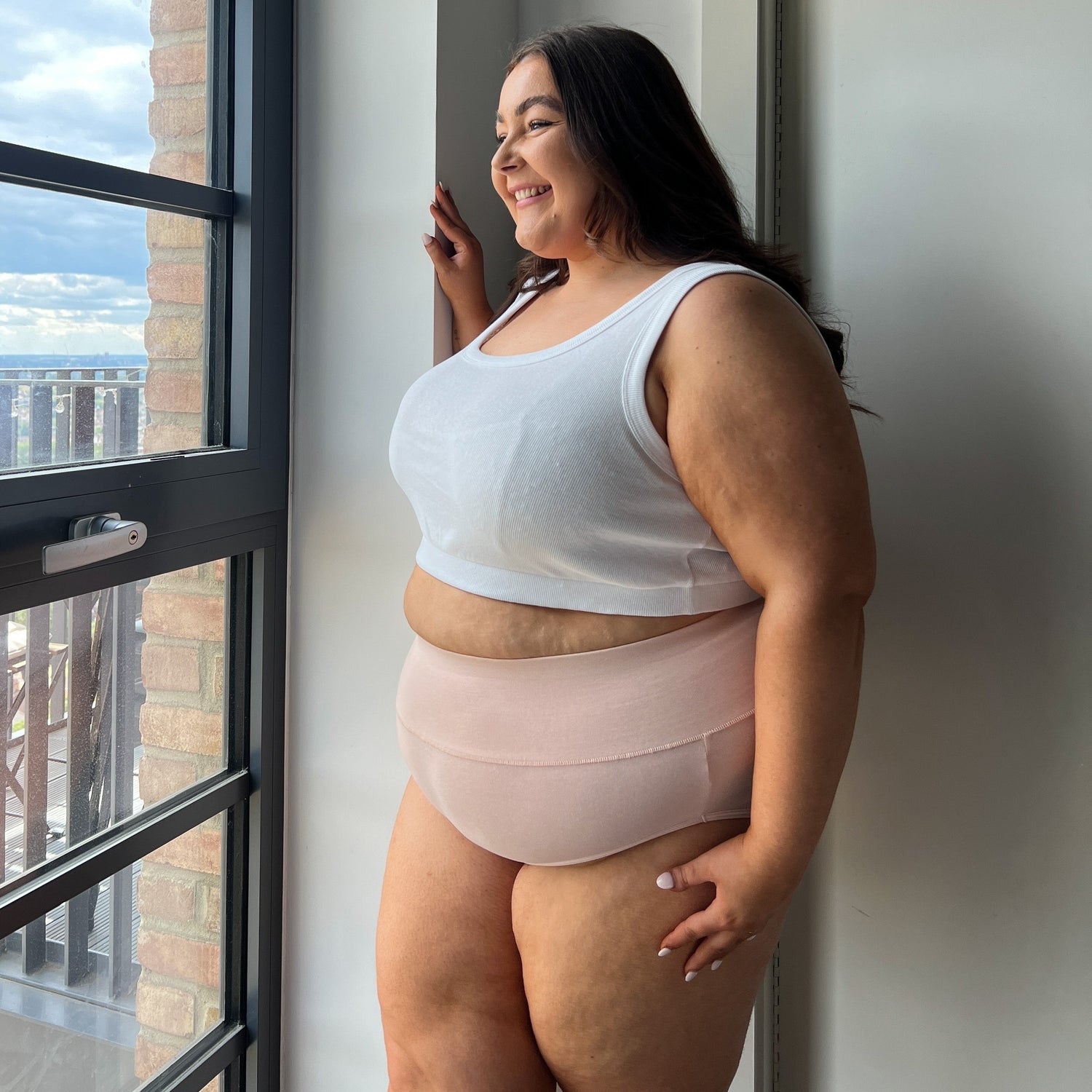 Organic Cotton Full Brief Panties - Ballet Pink