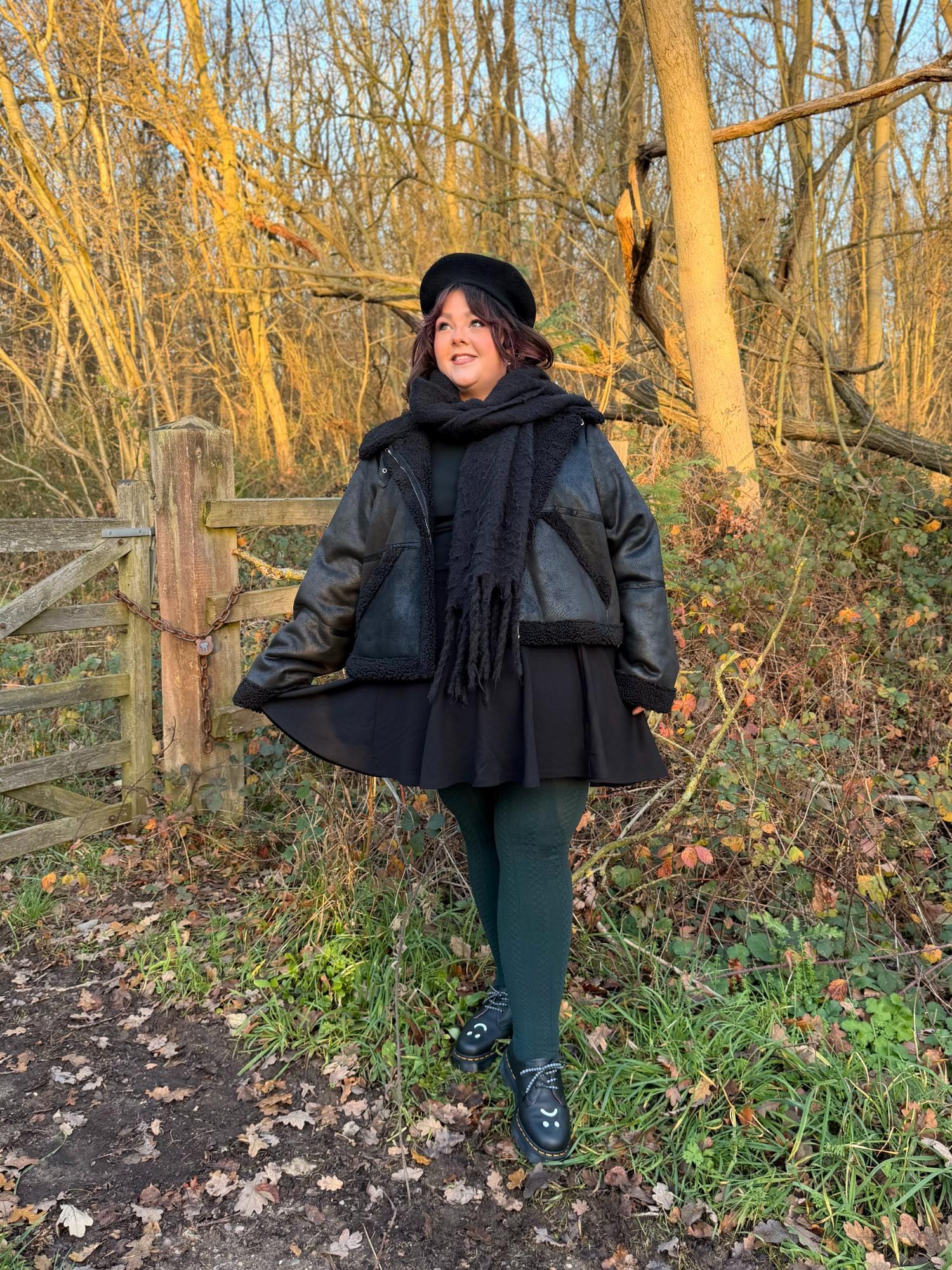 Bessie Aviator Jacket - Black