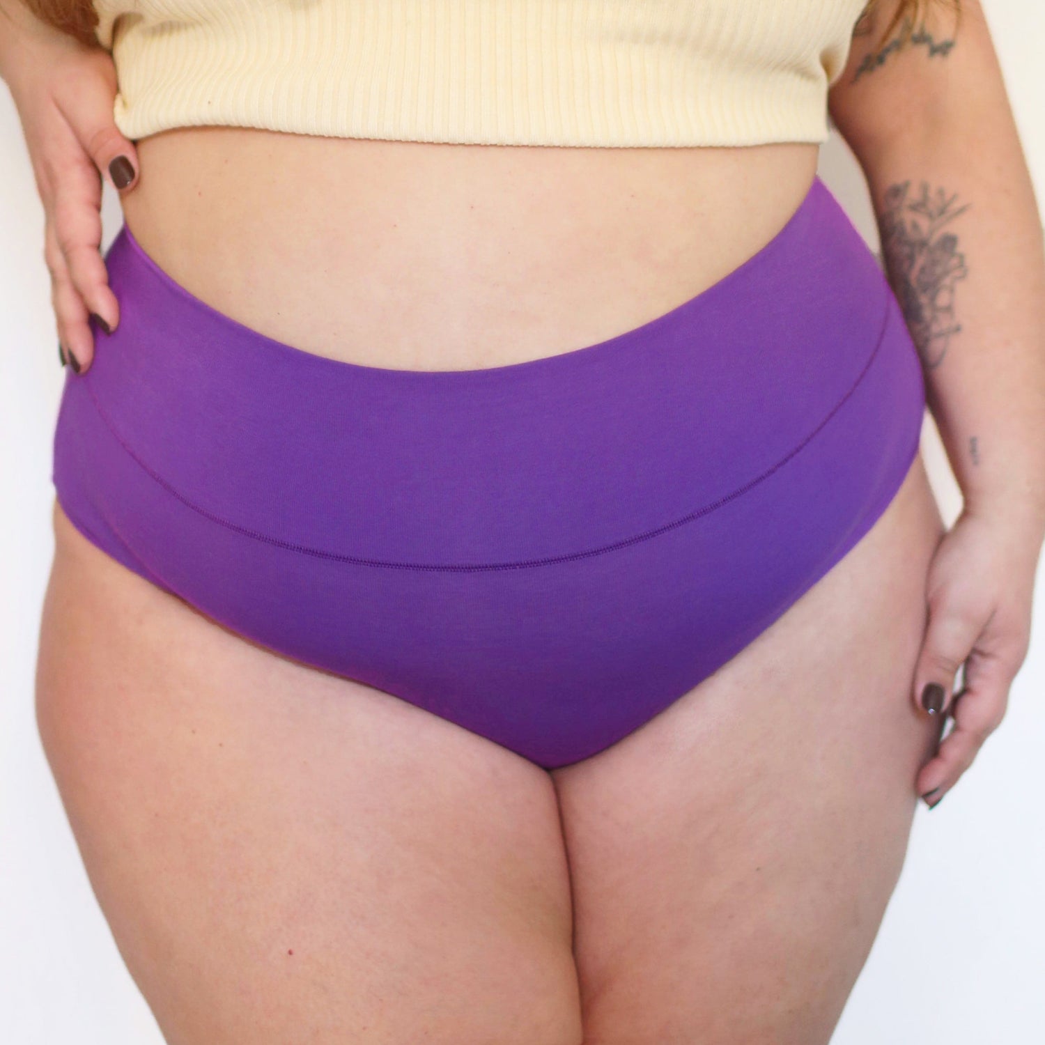 Organic Cotton Full Brief Panties - Grape Escape