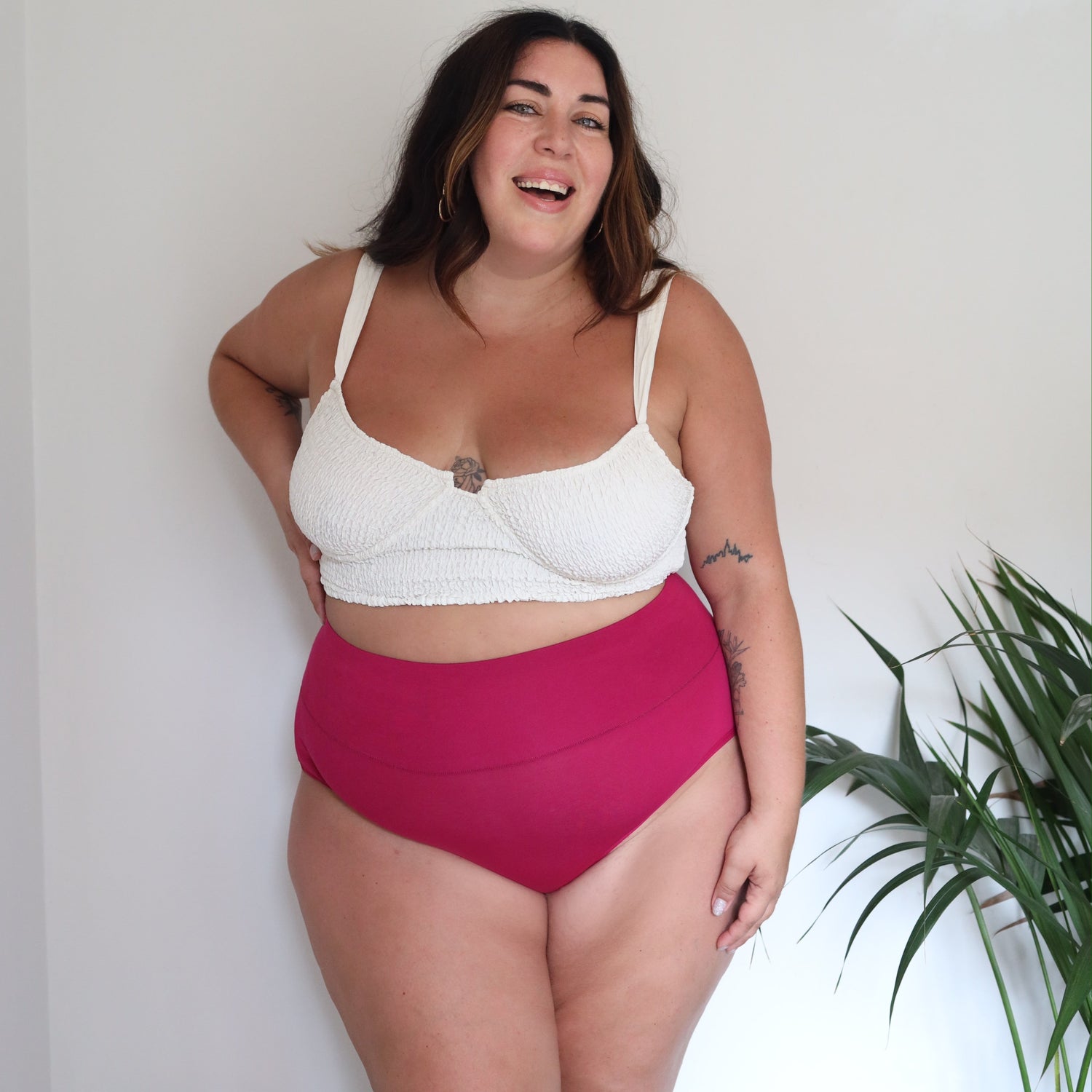 Organic Cotton Full Brief Panties - Raspberry Pie