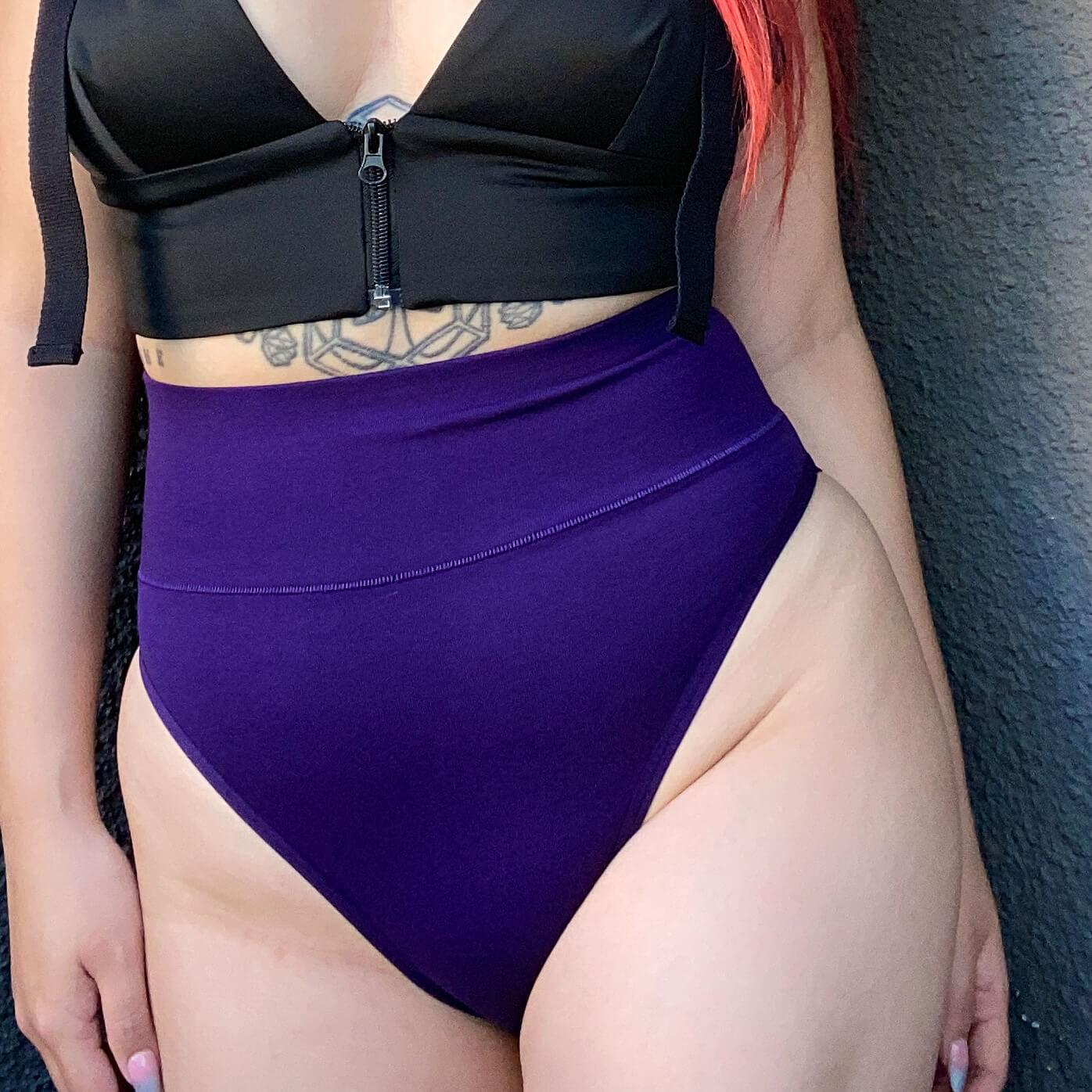Super High Leg Knickers - Suffragette Purple - Snag
