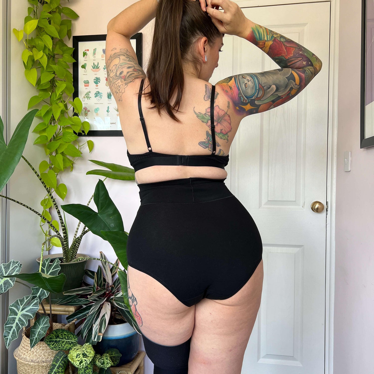 Super High Waist Panties - 3 Pairs in Black