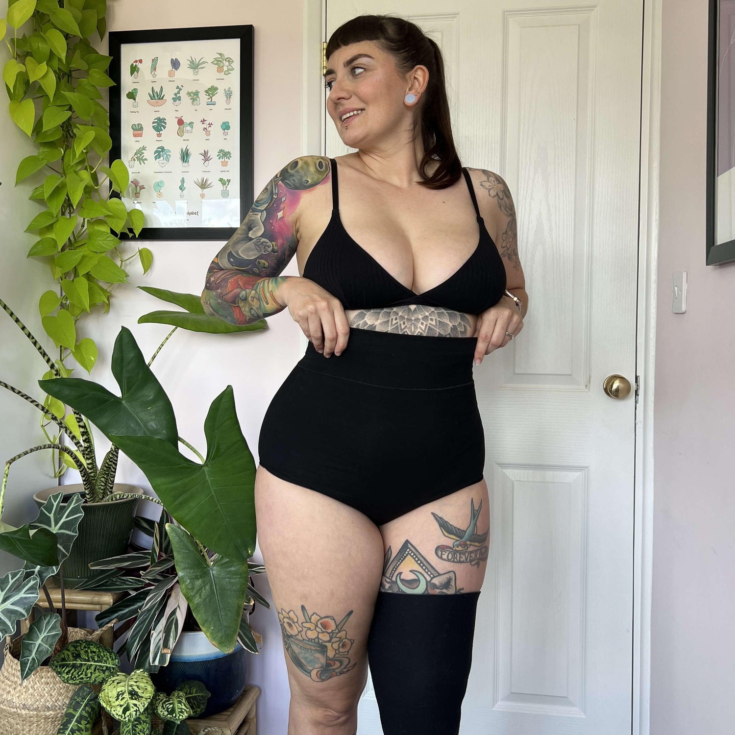 Super High Waist Panties - 3 Pairs in Black