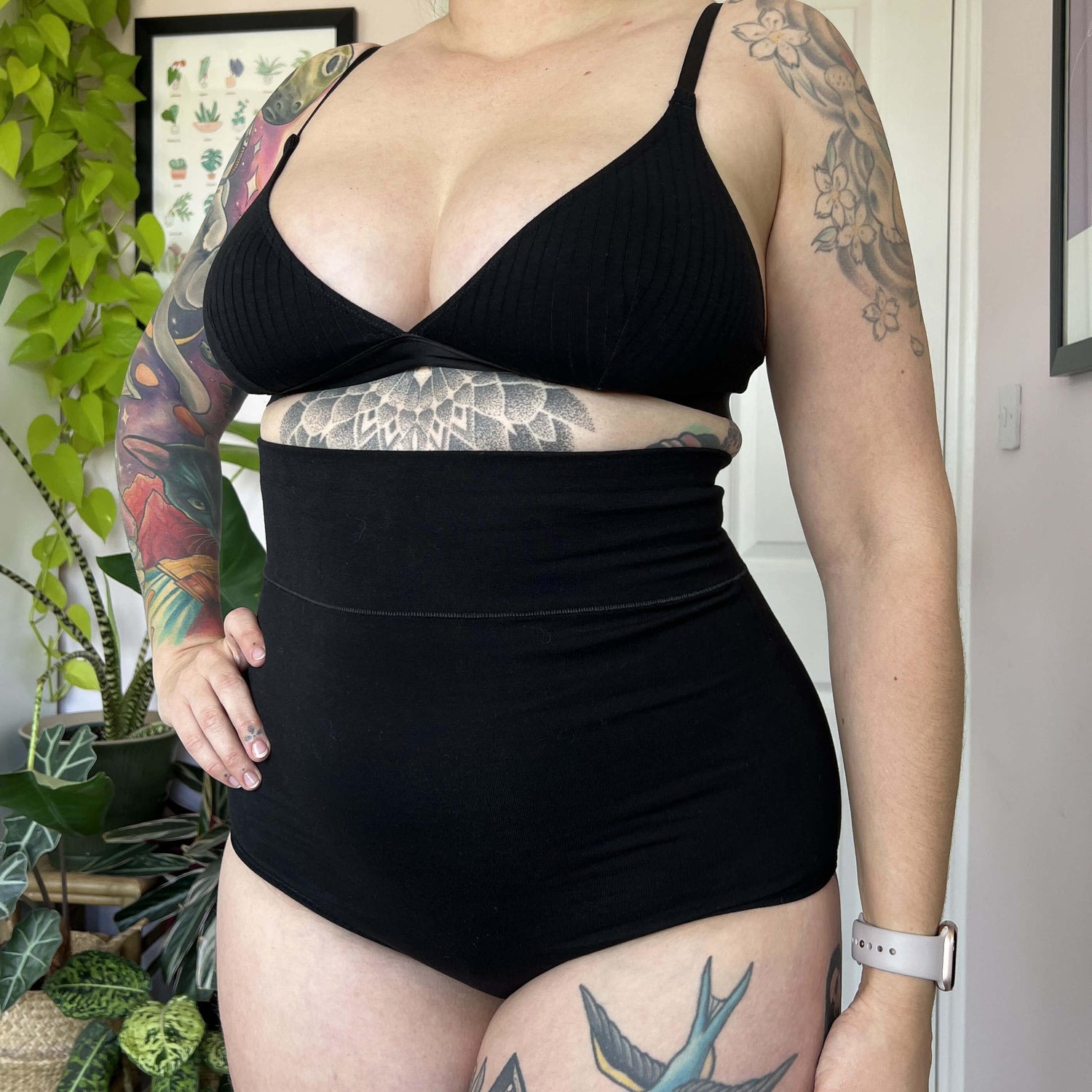 Super High Waist Panties - 3 Pairs in Black