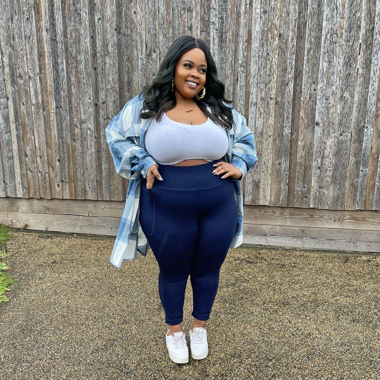 Squat Proof Short Leggings - Navy - Snag Canada