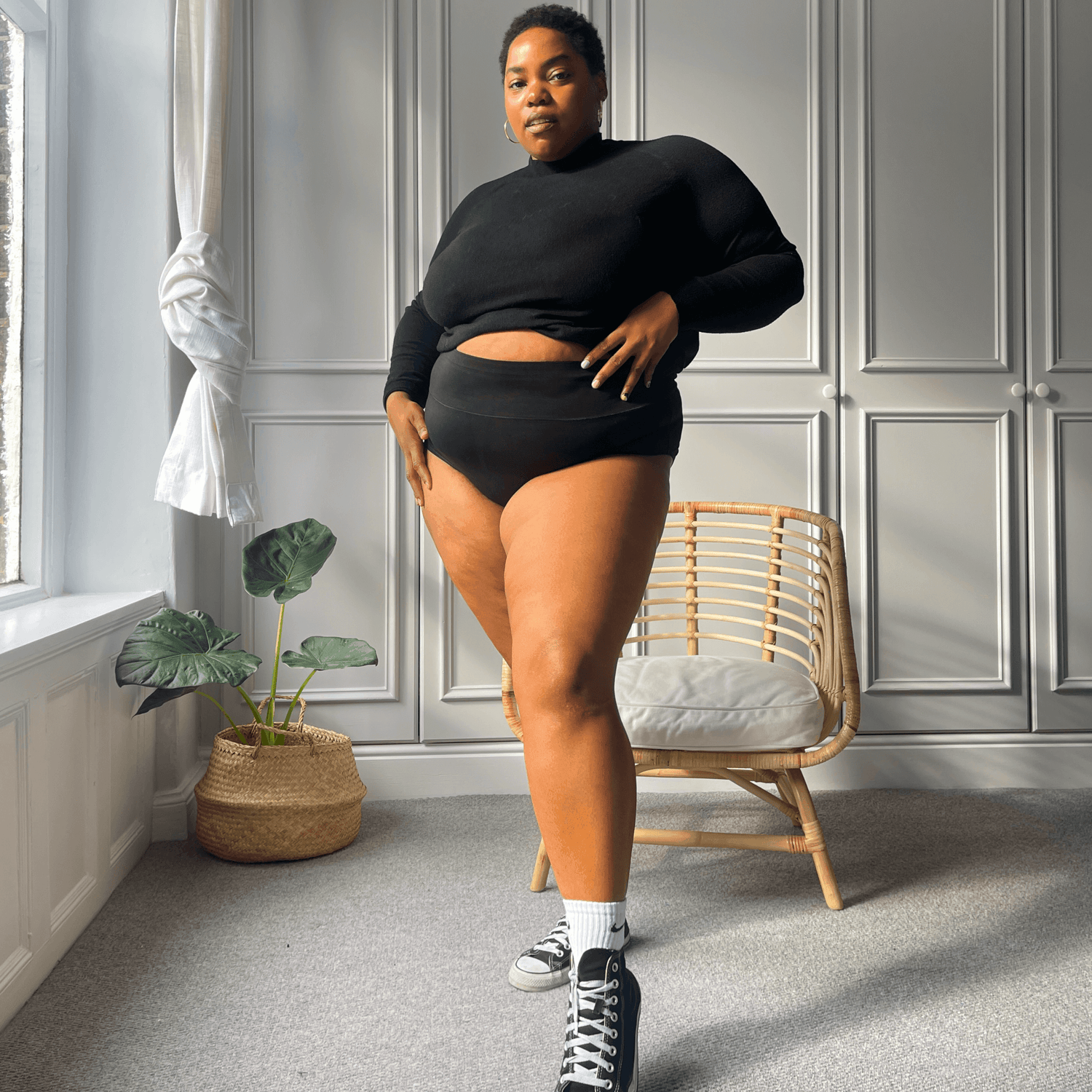 Full Coverage Panties - Black - Snag Canada