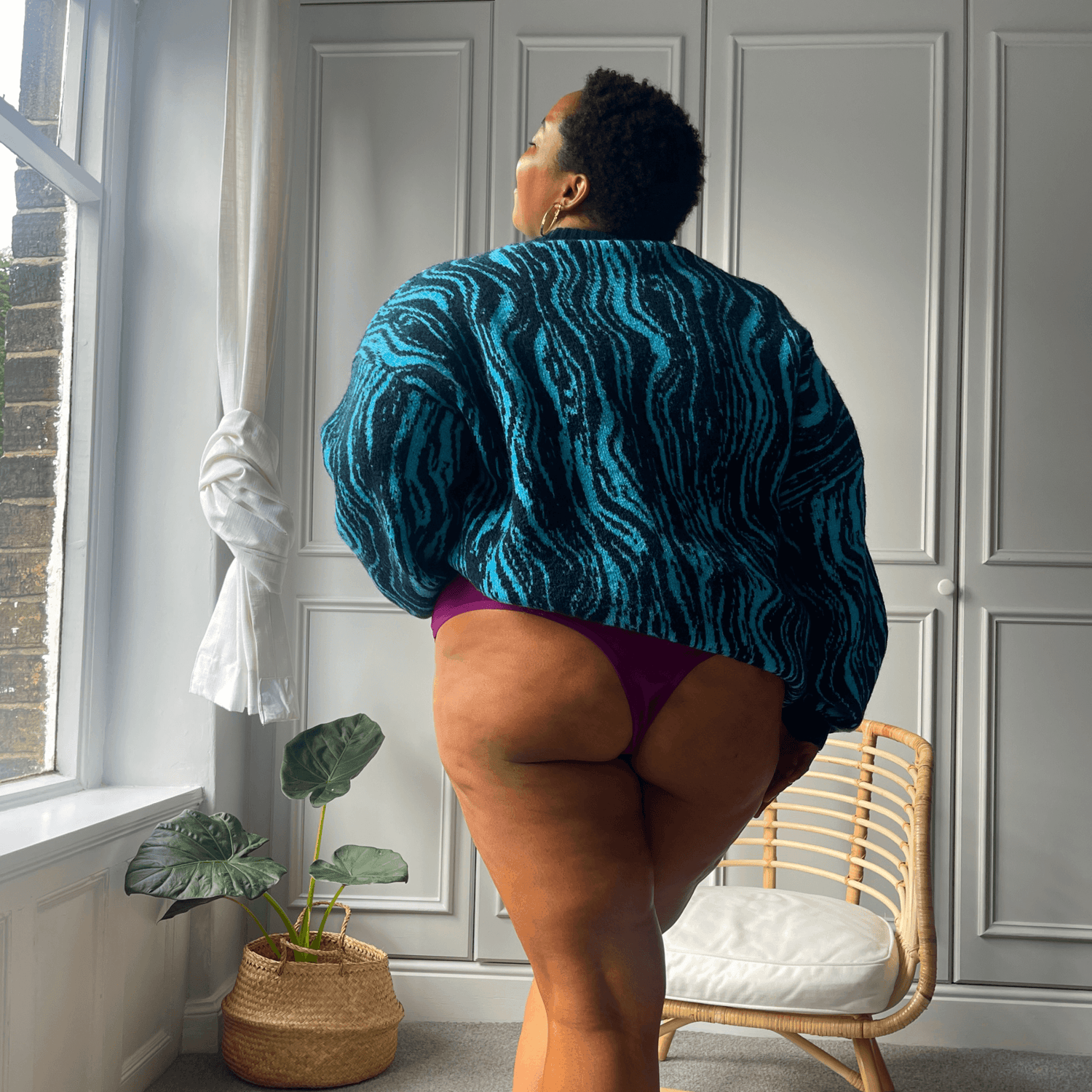 Cheeky High Leg Panties - Figgy Pudding - Snag Canada