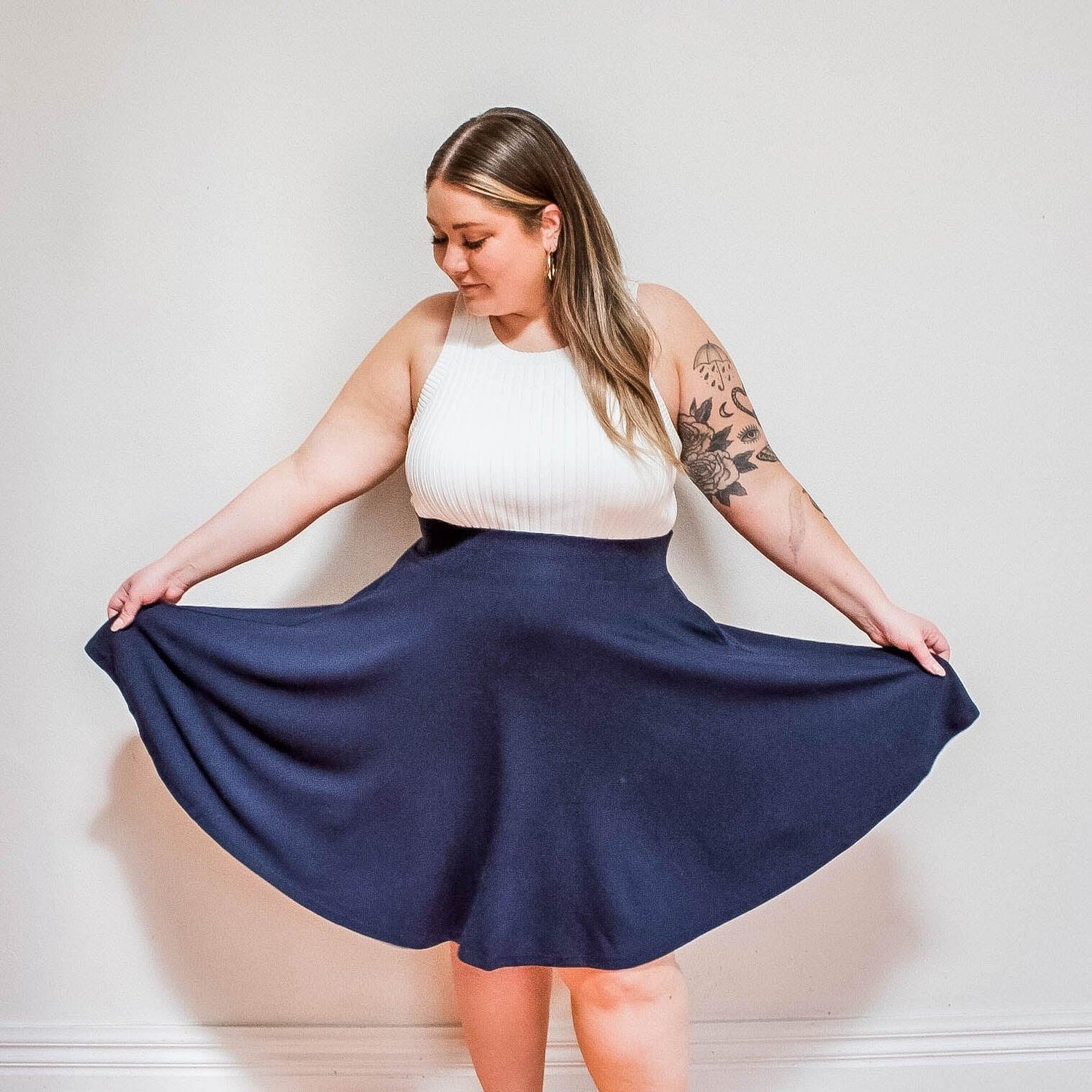 Flare Skirt - Oh My Gosh! - Navy - Snag Canada