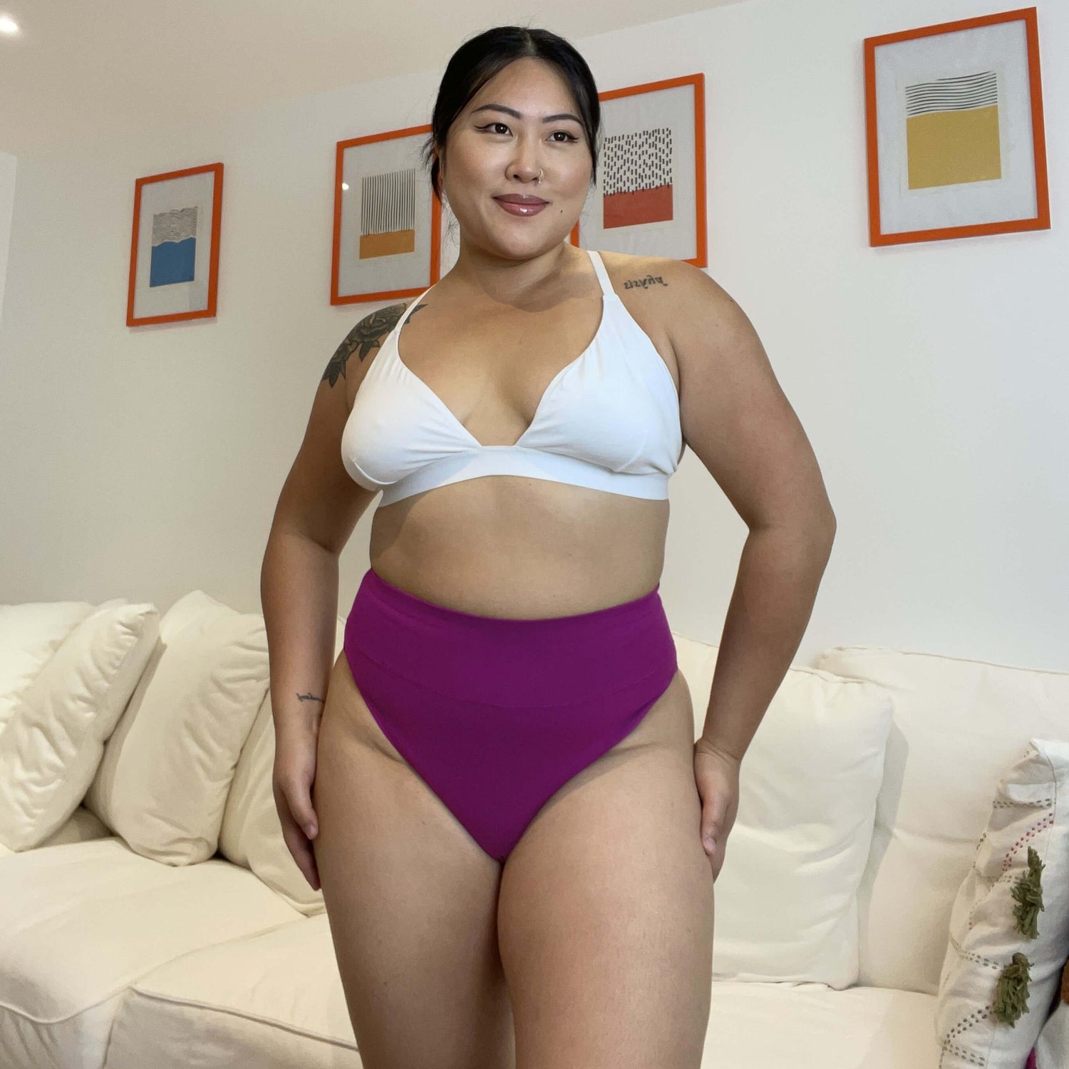 Super High Leg Panties - Figgy Pudding - Snag Canada