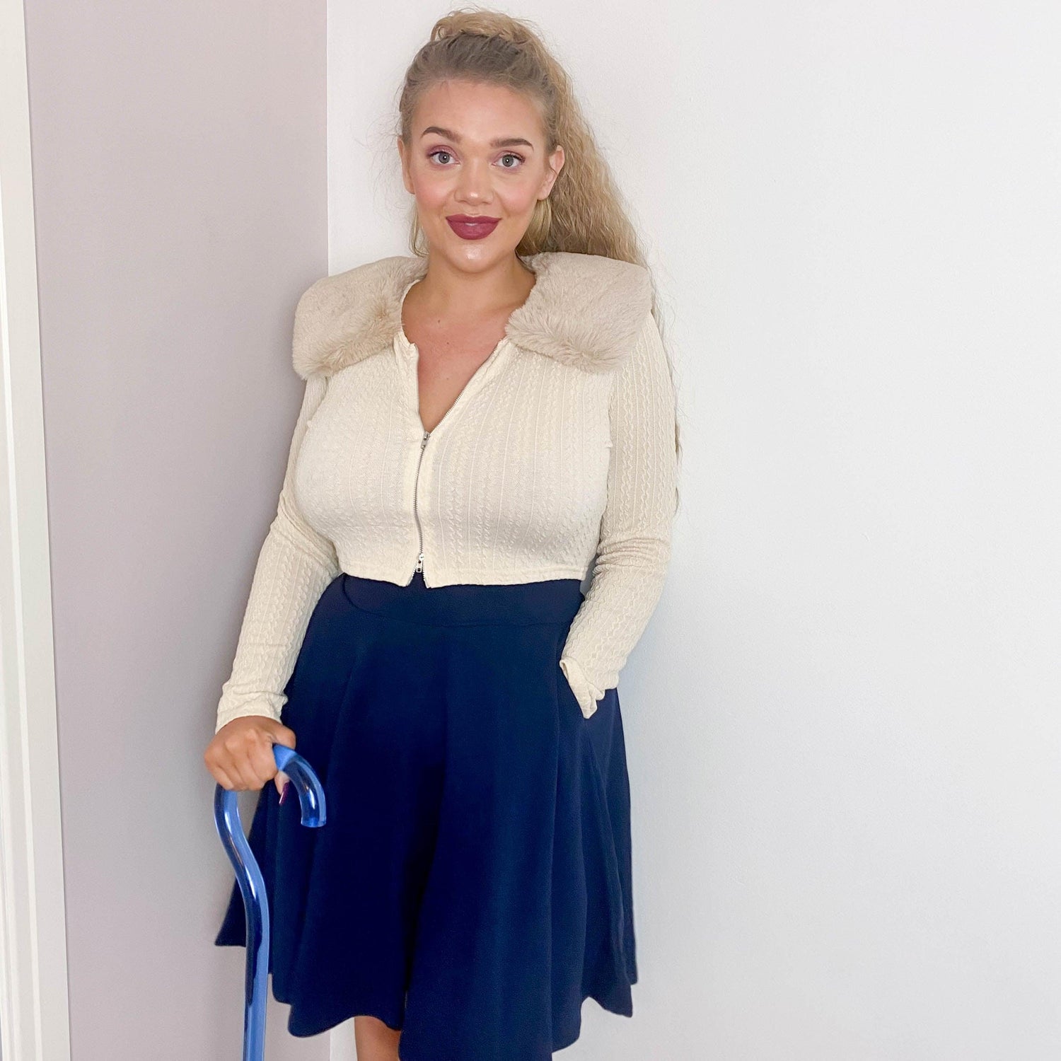 Flare Skirt - Oh My Gosh! - Navy - Snag Canada