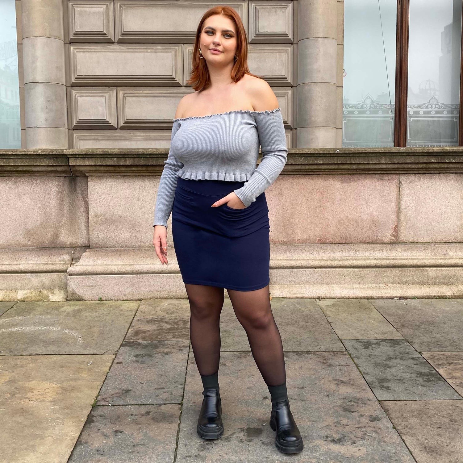 Mini Skirt - Oh! - Navy - Snag Canada