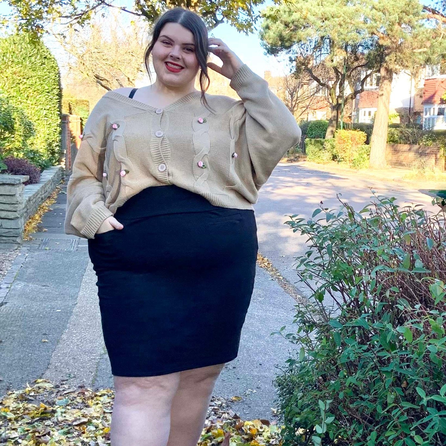 Pencil Skirt - Oh my! - Black - Snag Canada