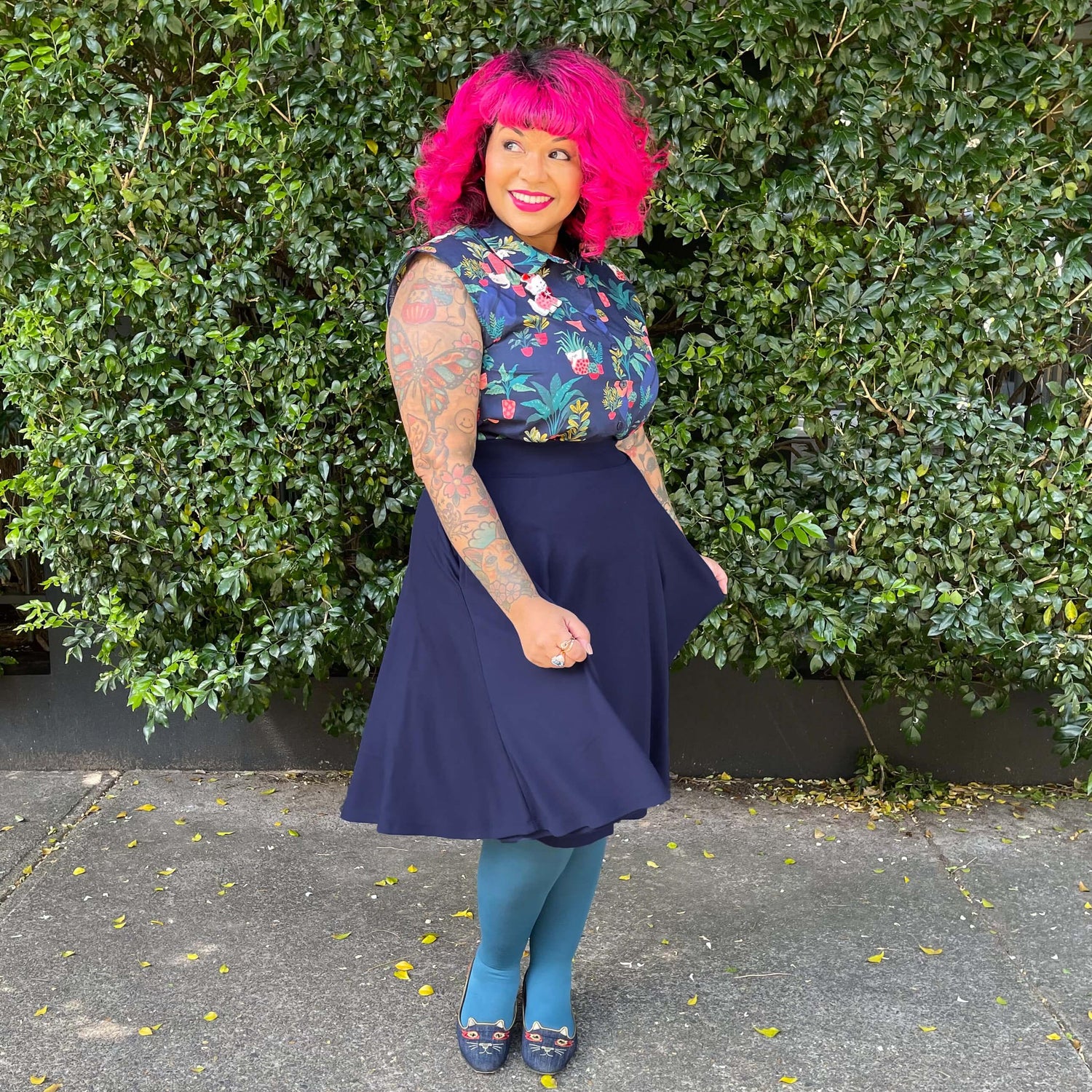 Flare Skirt - Oh My Gosh! - Navy - Snag Canada