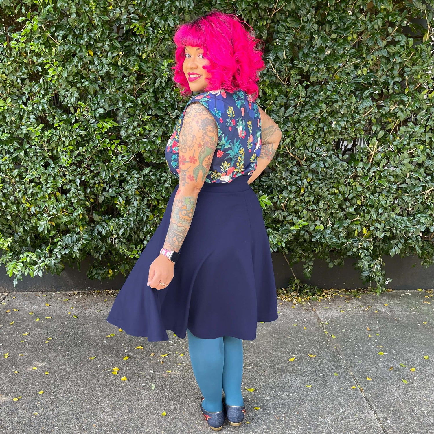 Flare Skirt - Oh My Gosh! - Navy - Snag Canada