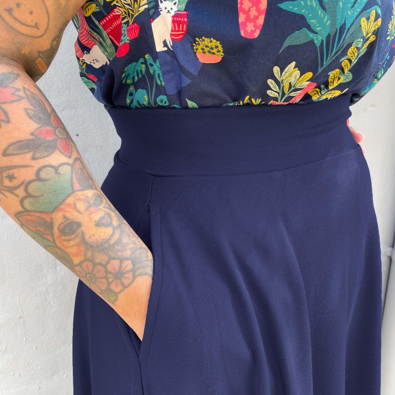 Flare Skirt - Oh My Gosh! - Navy - Snag Canada
