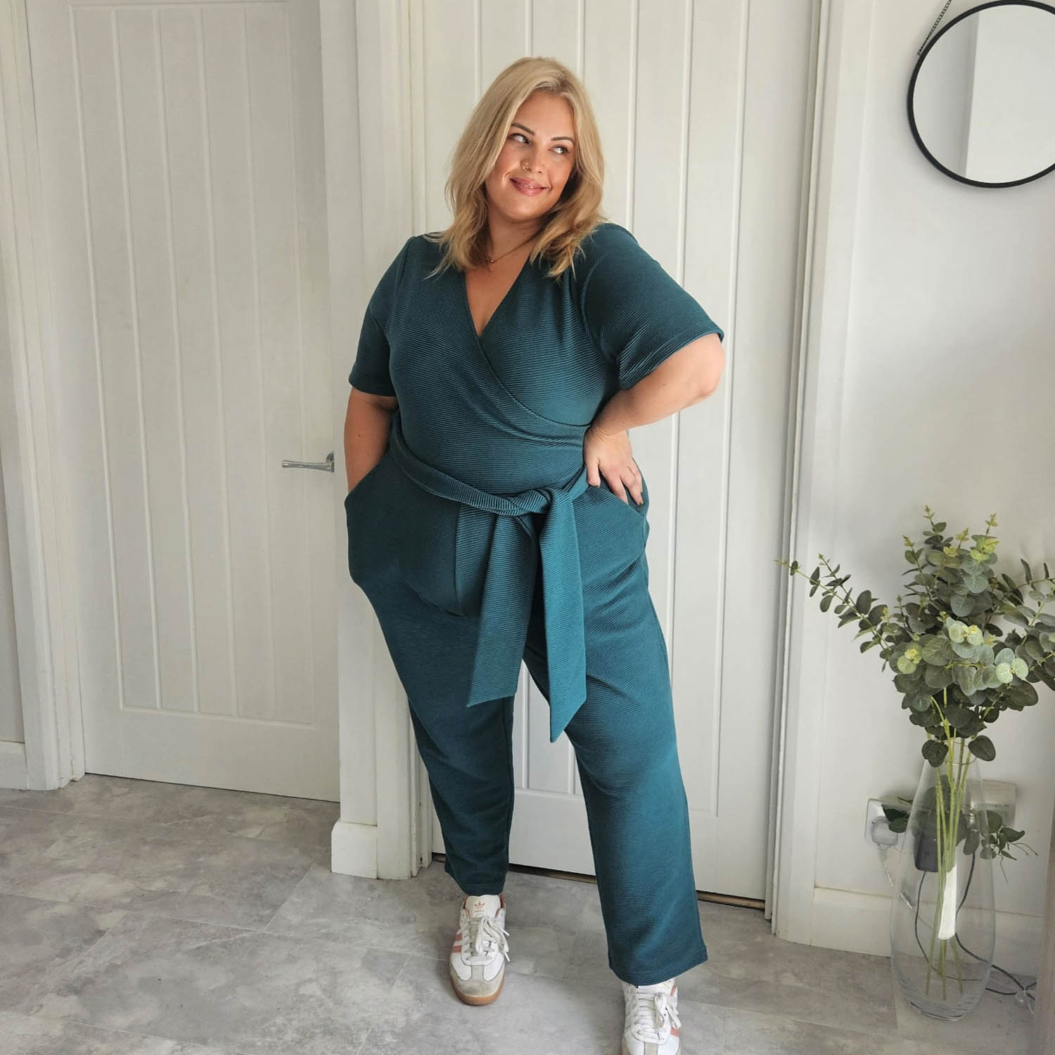 Ottoman Wrap Jumpsuit - Blueberry Muffin