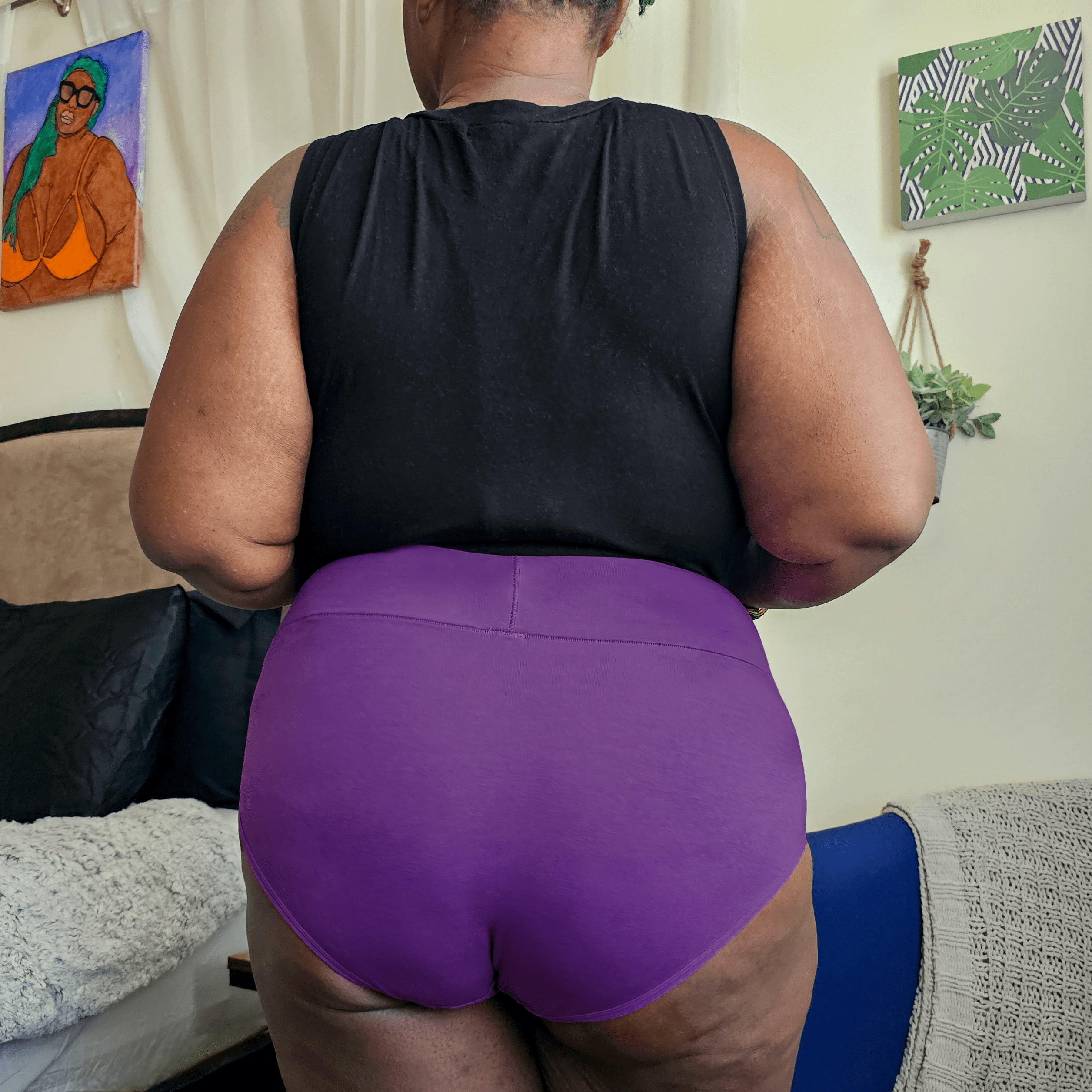 Amber Womens Organic Shorts - Purple 8