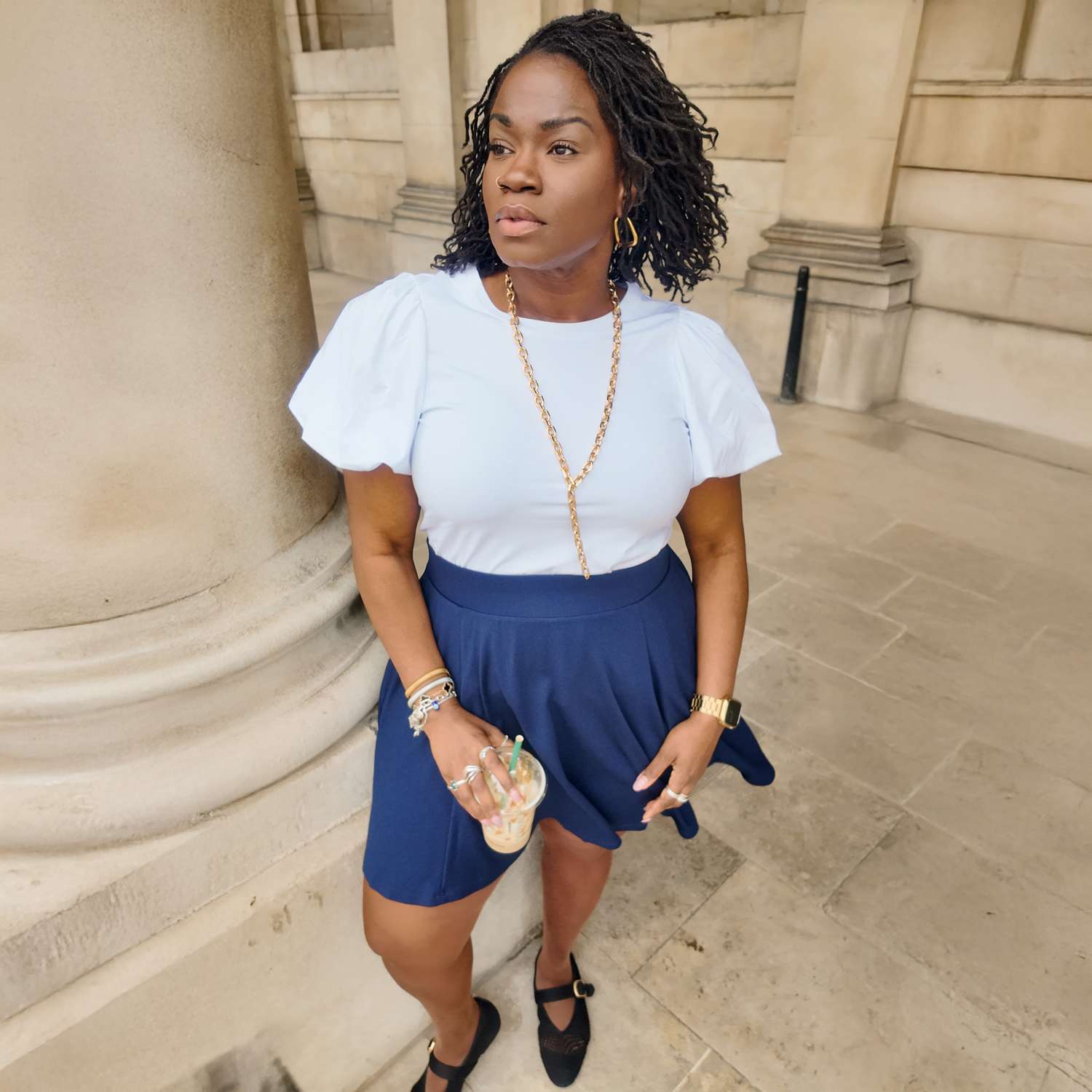 White Puff Sleeve Tee | Stretch Jersey – Snag Canada