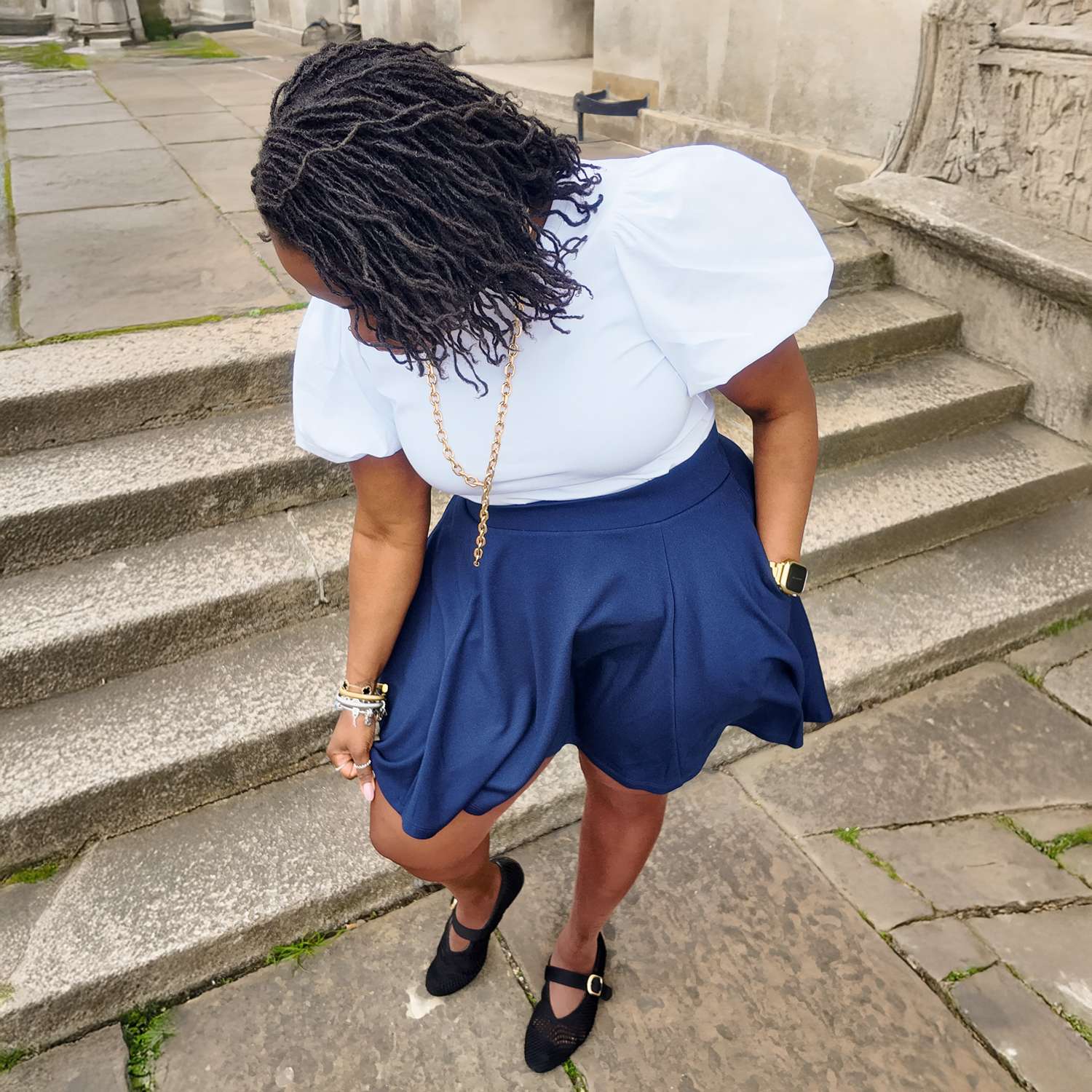 White Puff Sleeve Tee | Stretch Jersey – Snag Canada